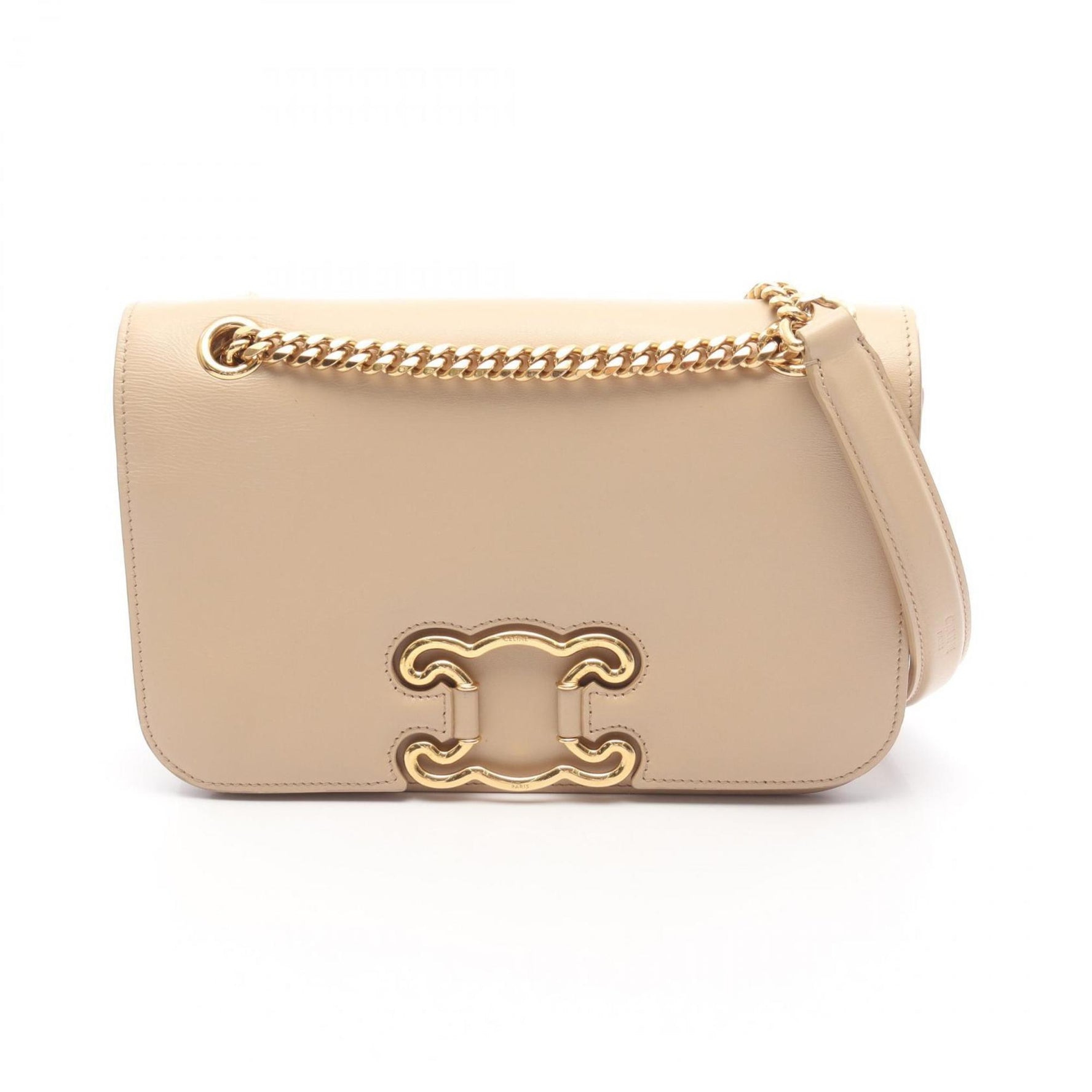 CELINE Triomphe Shoulder Bag Leather