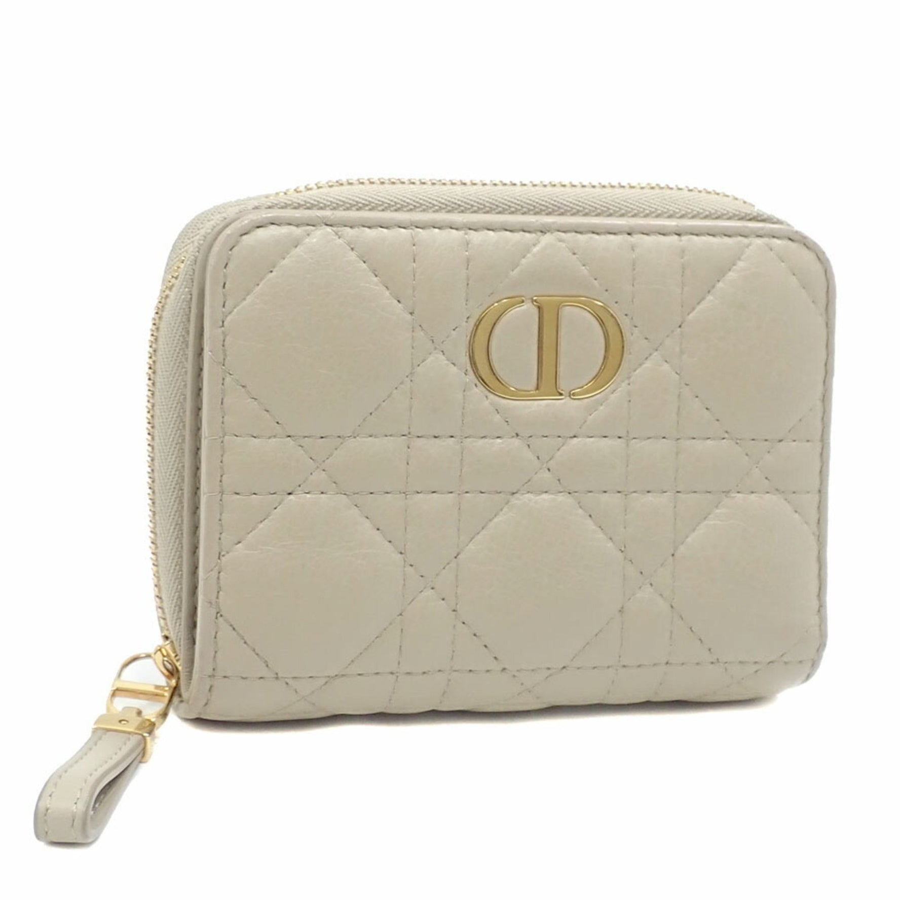 Christian Dior Caro Scarlett Bifold Wallet in Calfskin Leather