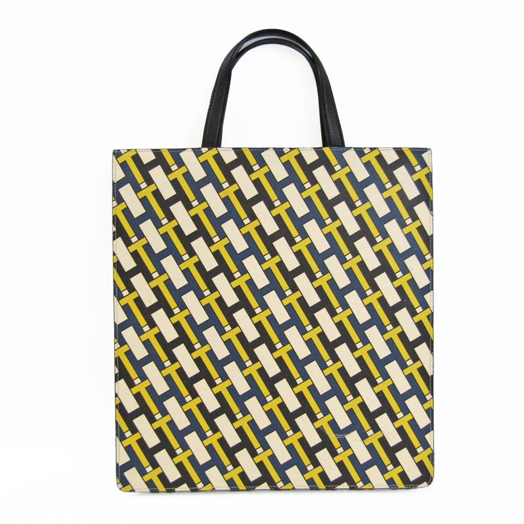 Valextra Men,Women Leather Handbag Black,Multi-color,Yellow