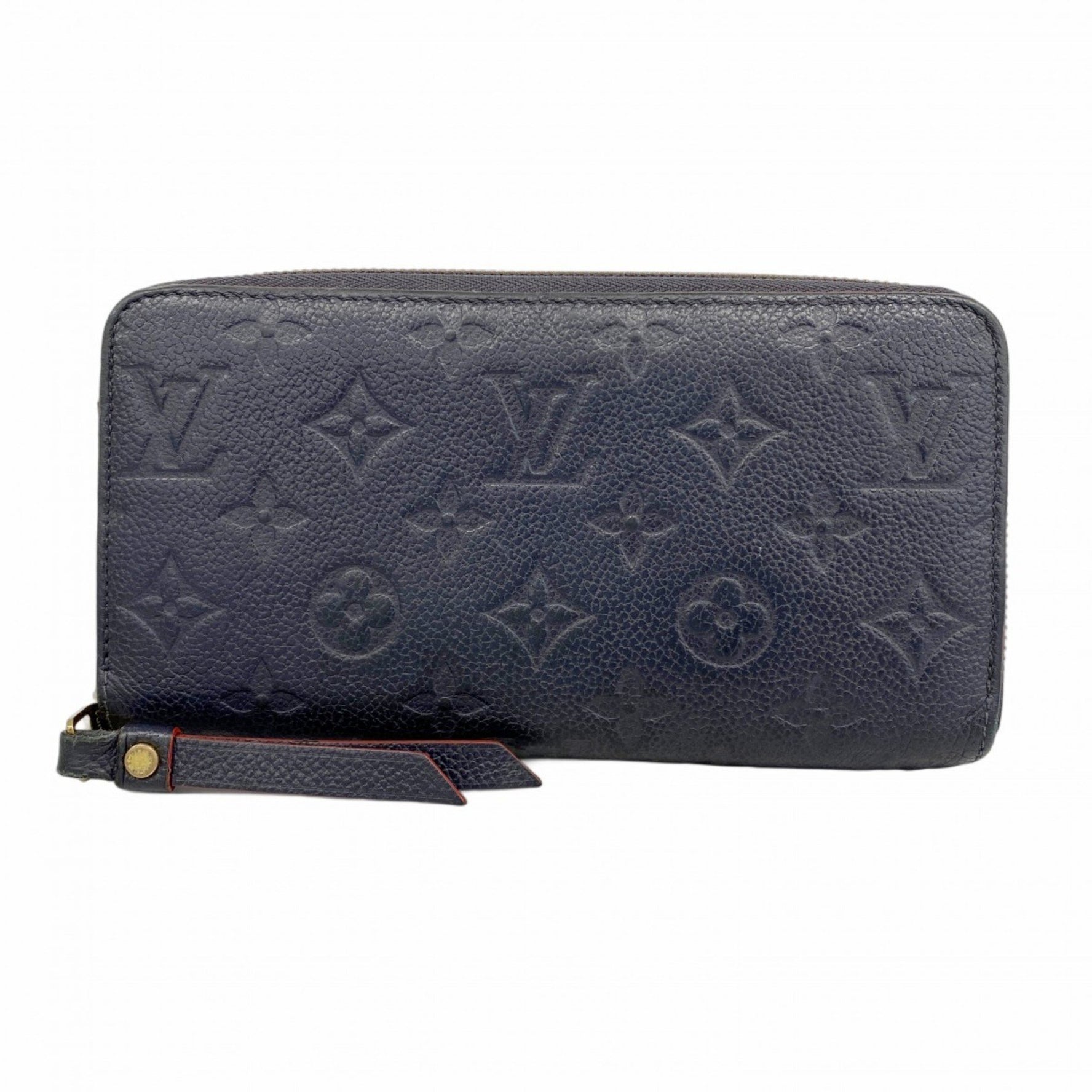 Louis Vuitton Monogram Empreinte Zippy Wallet Marine Rouge Long