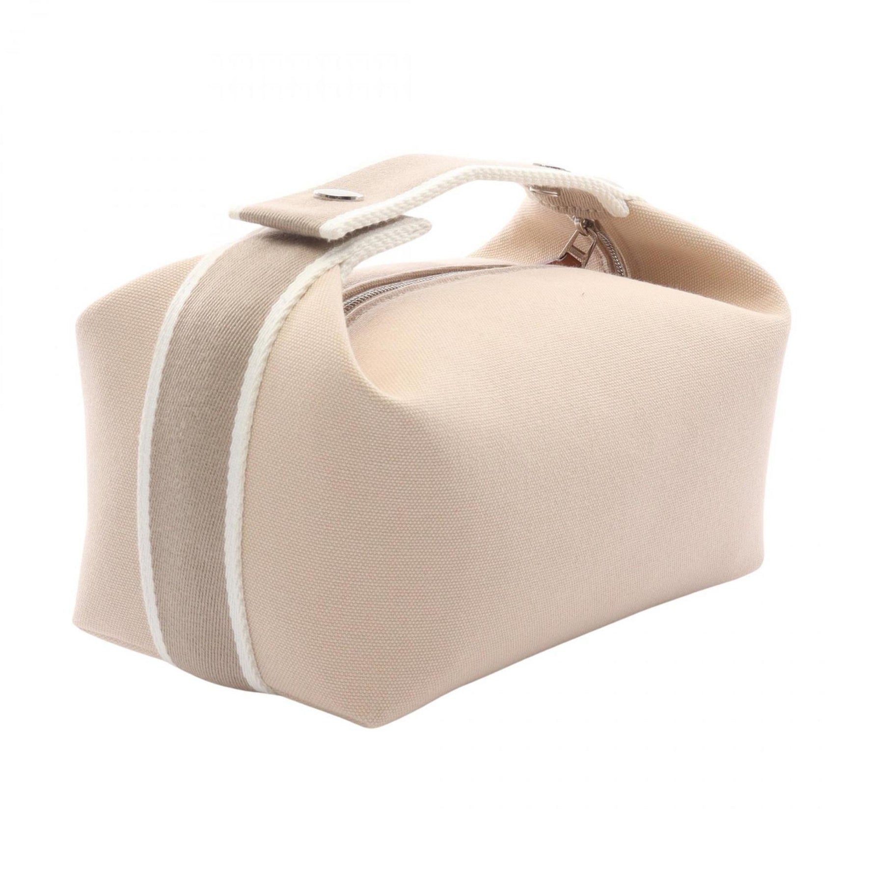 Hermes Hermès Brides A Black PM Natural Canvas Handbag