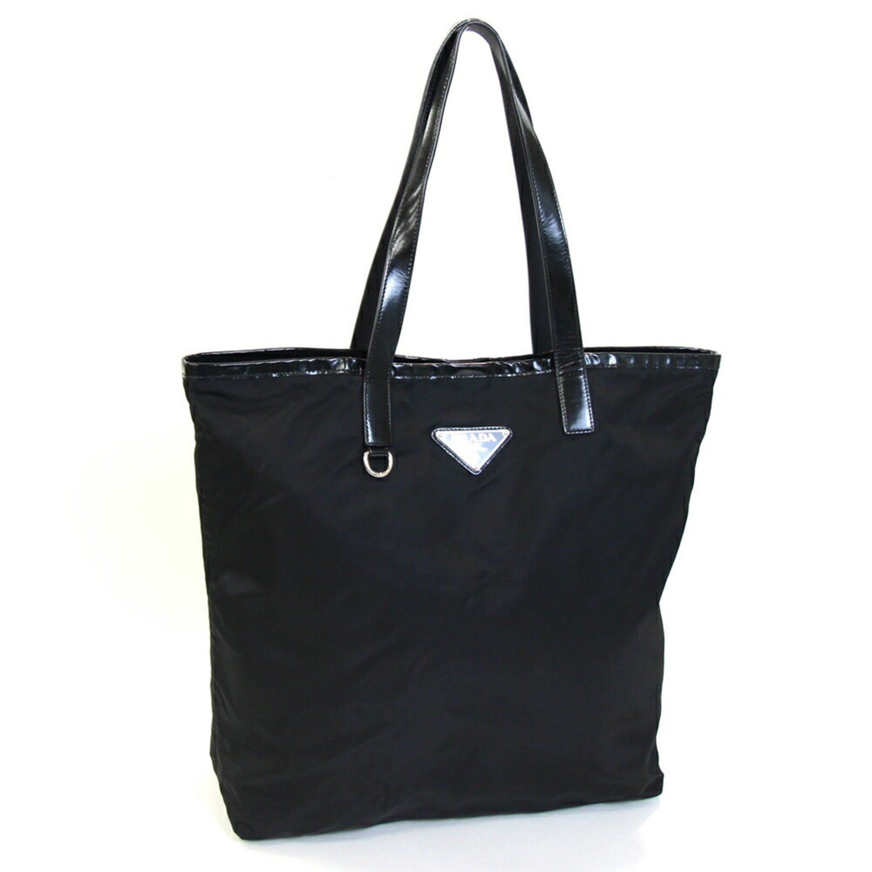 Prada Tote Bag Nylon Patent Leather Shoulder