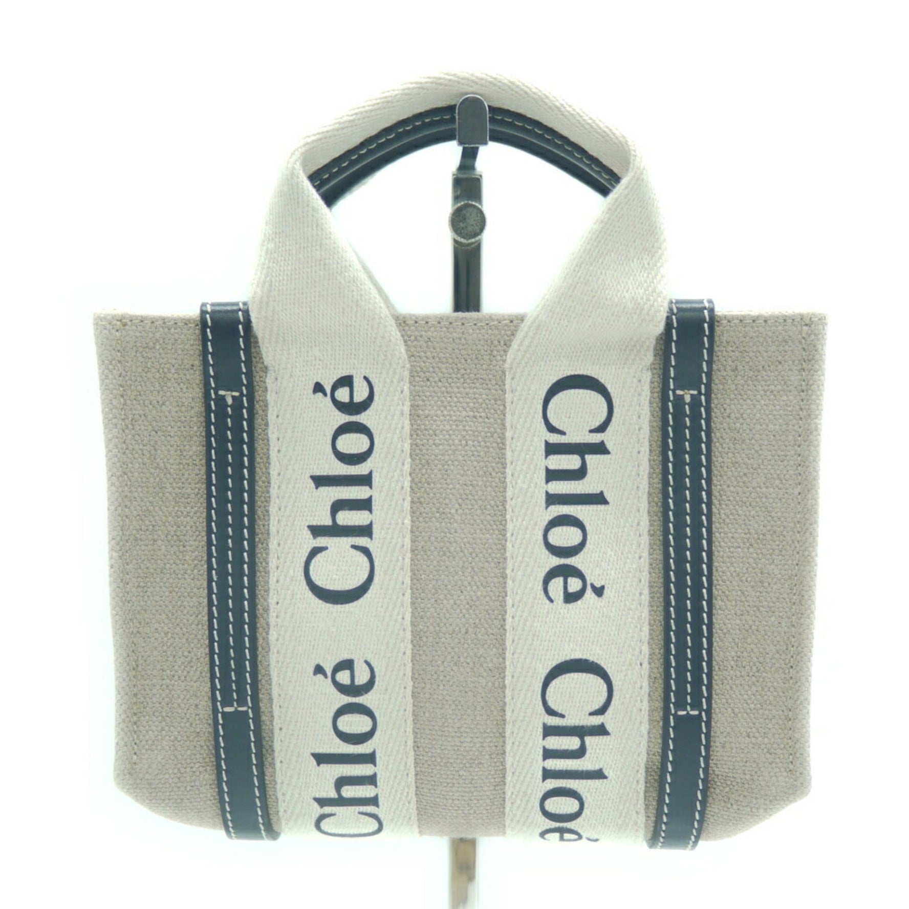 Chloé Chloe Woody Shoulder Bag Tote Beige