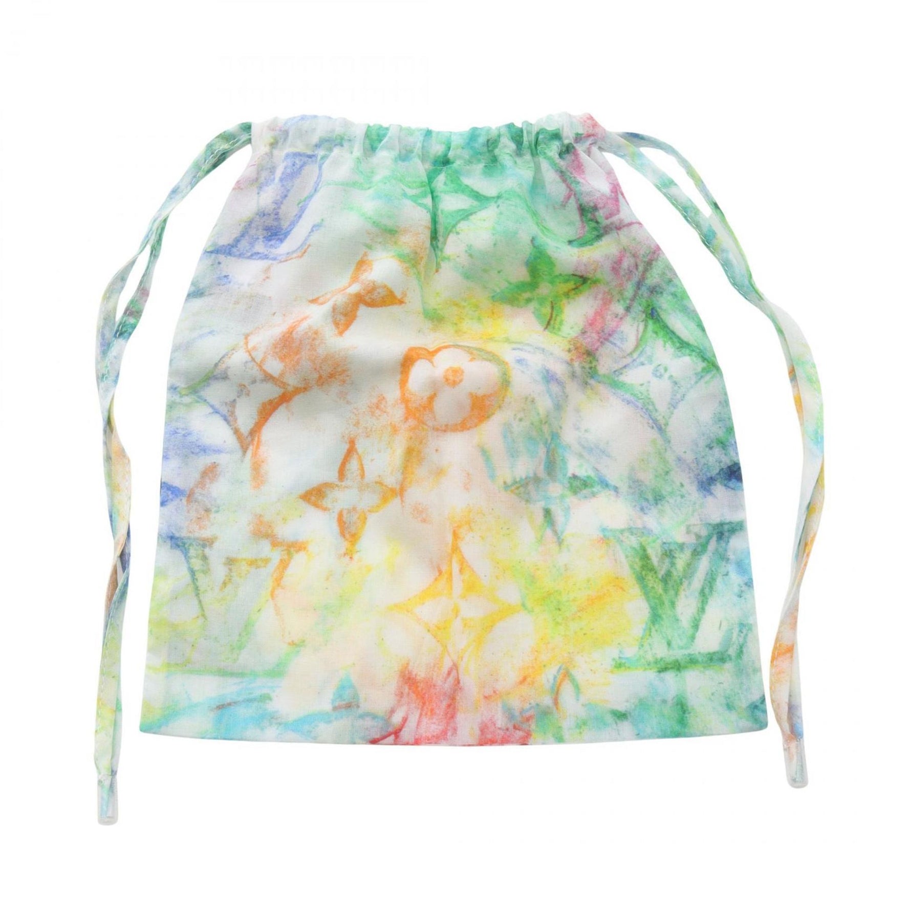 Louis Vuitton Monogram Pastel Pouch, Cotton, Men's and White, Multicolor