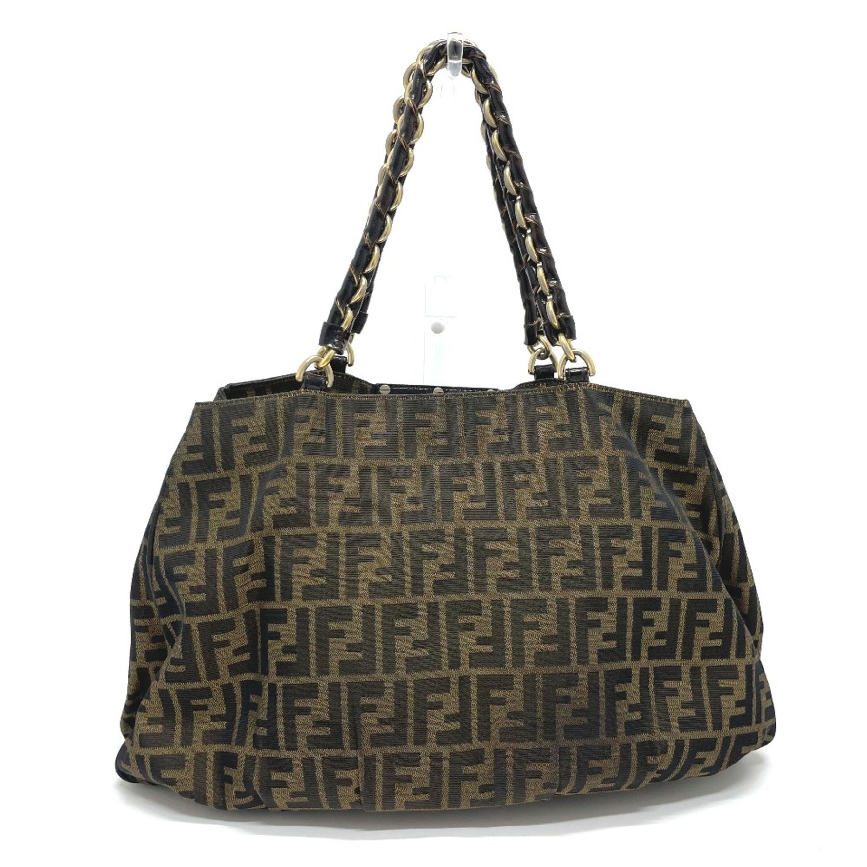 Fendi Zucca Bag Chain bag Tote Bag x Black