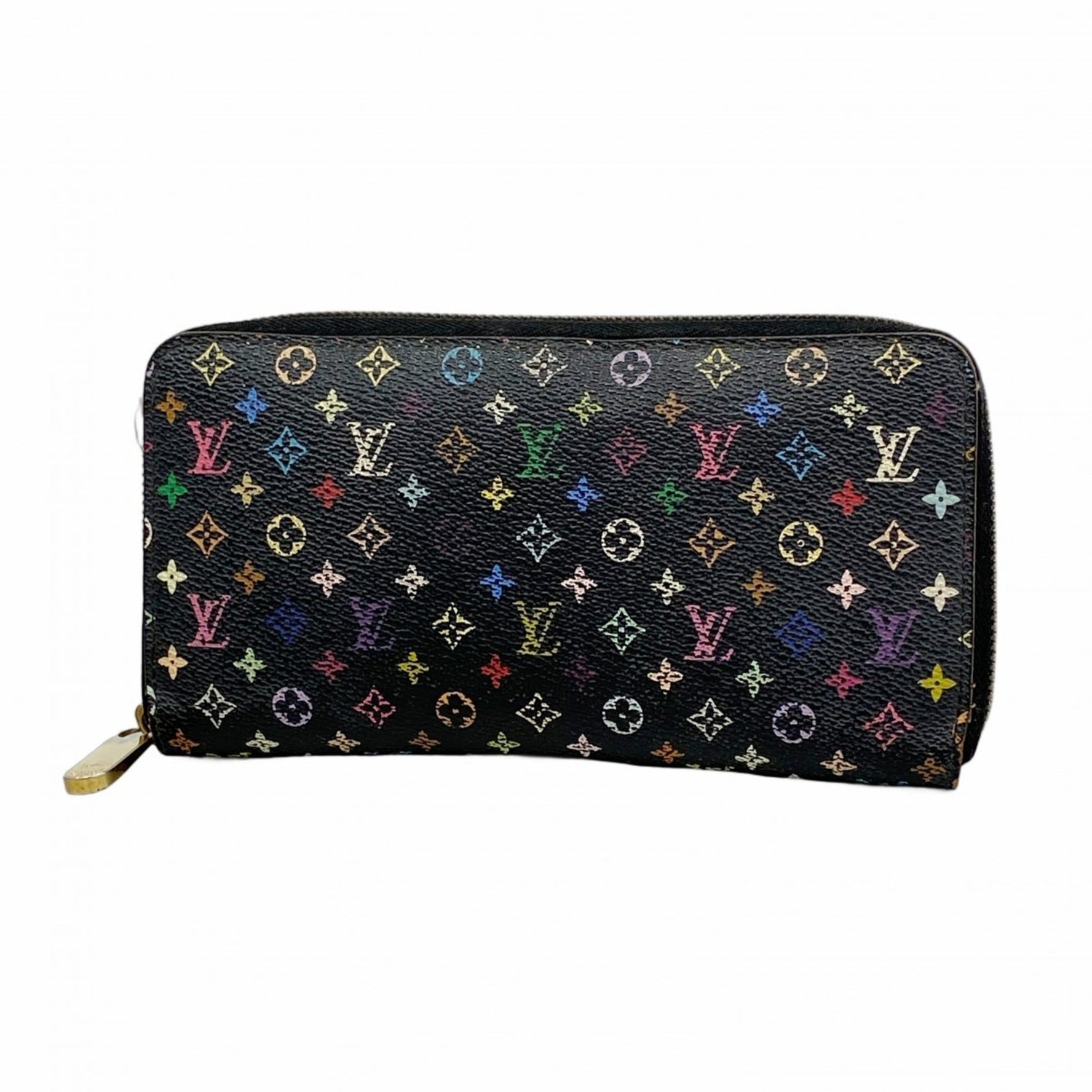 Louis Vuitton Monogram Multicolore Zippy Wallet Noir Grenard Long