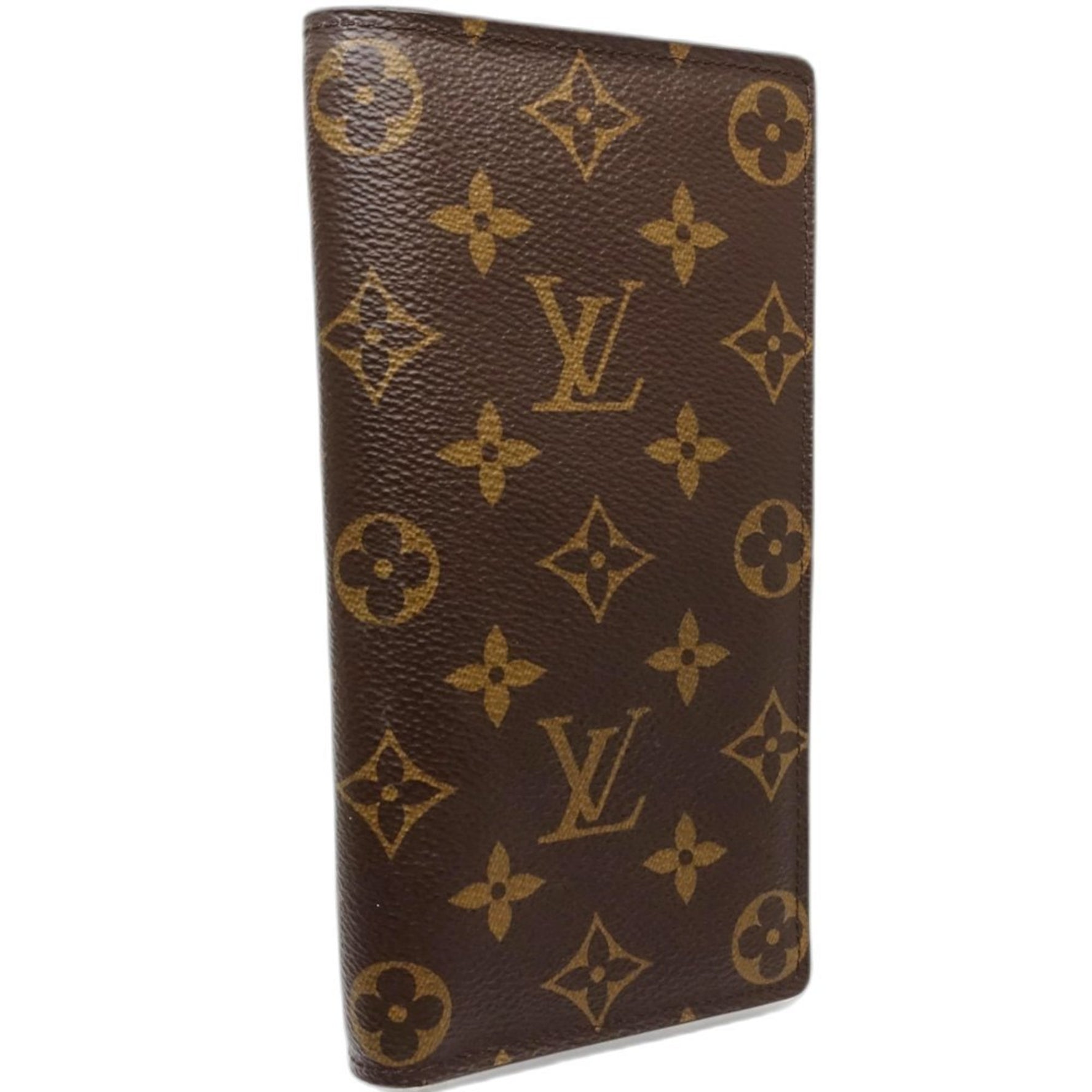 Louis Vuitton Monogram Long Wallet Portefeuille Brazza Brown
