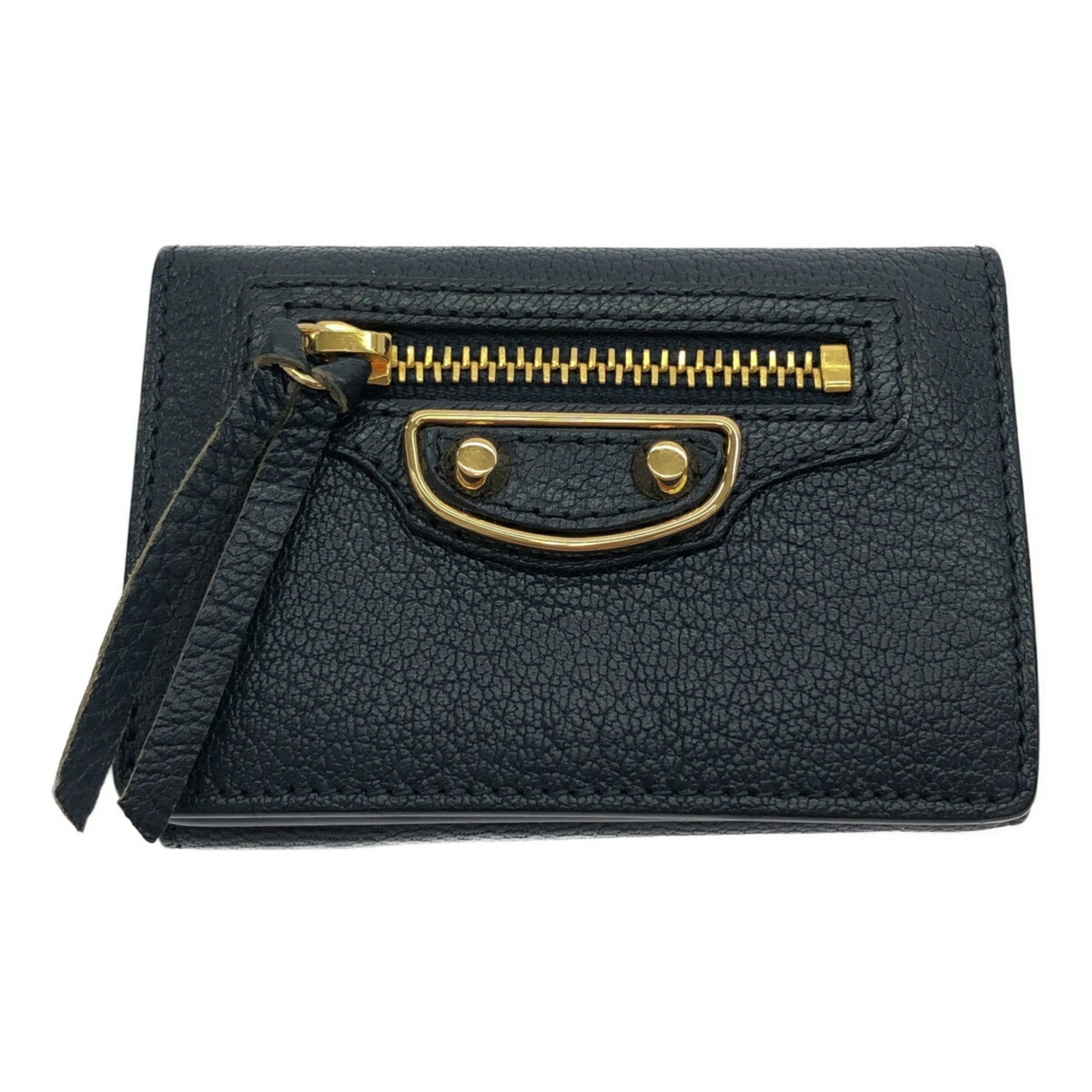 BALENCIAGA Classic Edge Mini Tri-fold Compact Wallet, Mikunigaoka Store