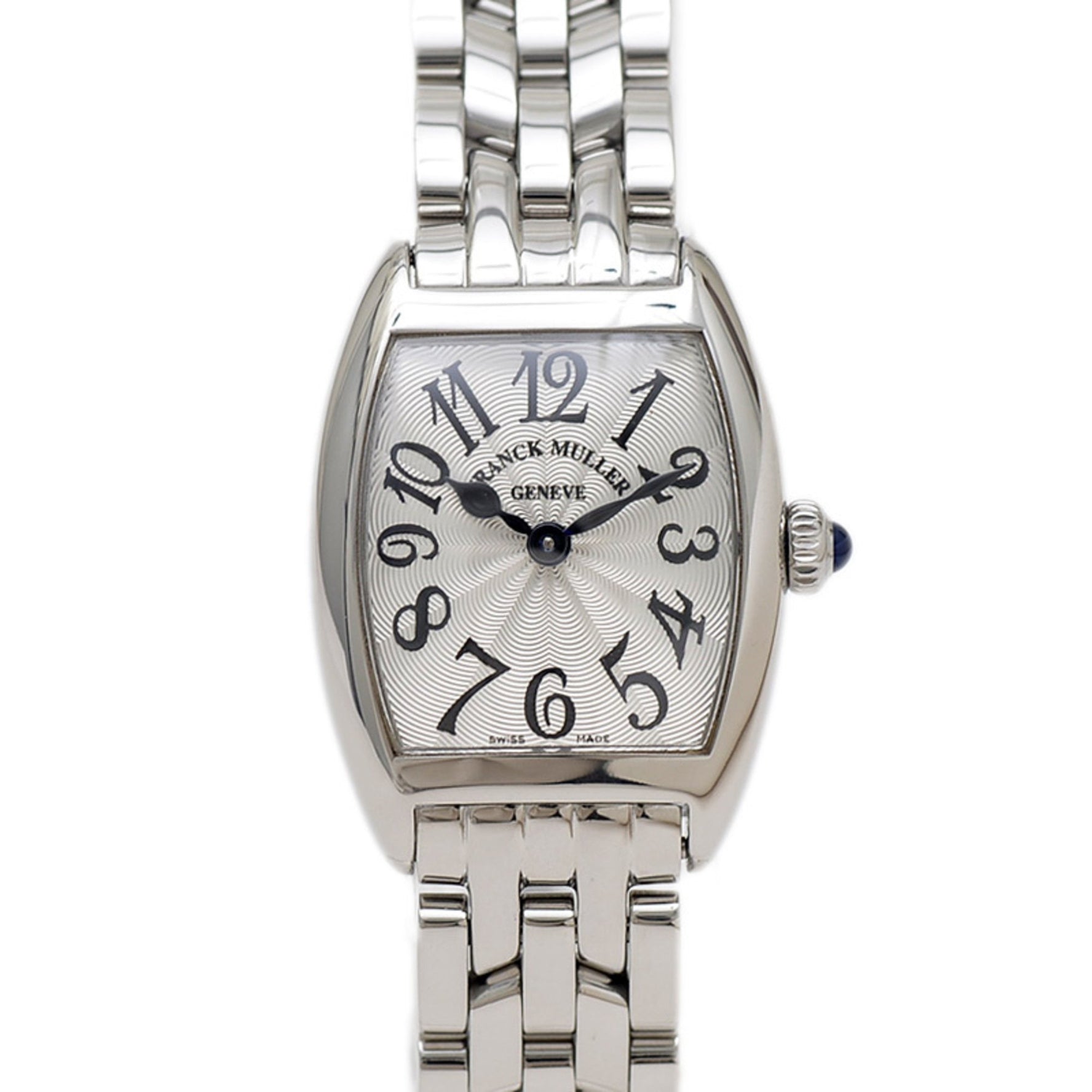 Franck Muller Tono Curvex Intermediate Silver Dial SS Quartz Watch 2252QZ BP