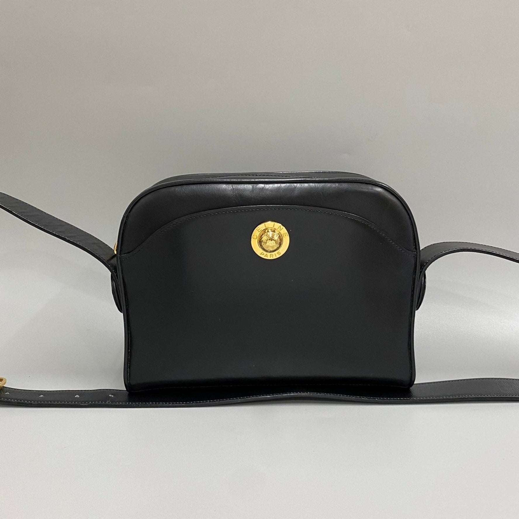 CELINE Star Ball Logo Hardware Calf Leather Genuine Mini Shoulder Bag Pochette