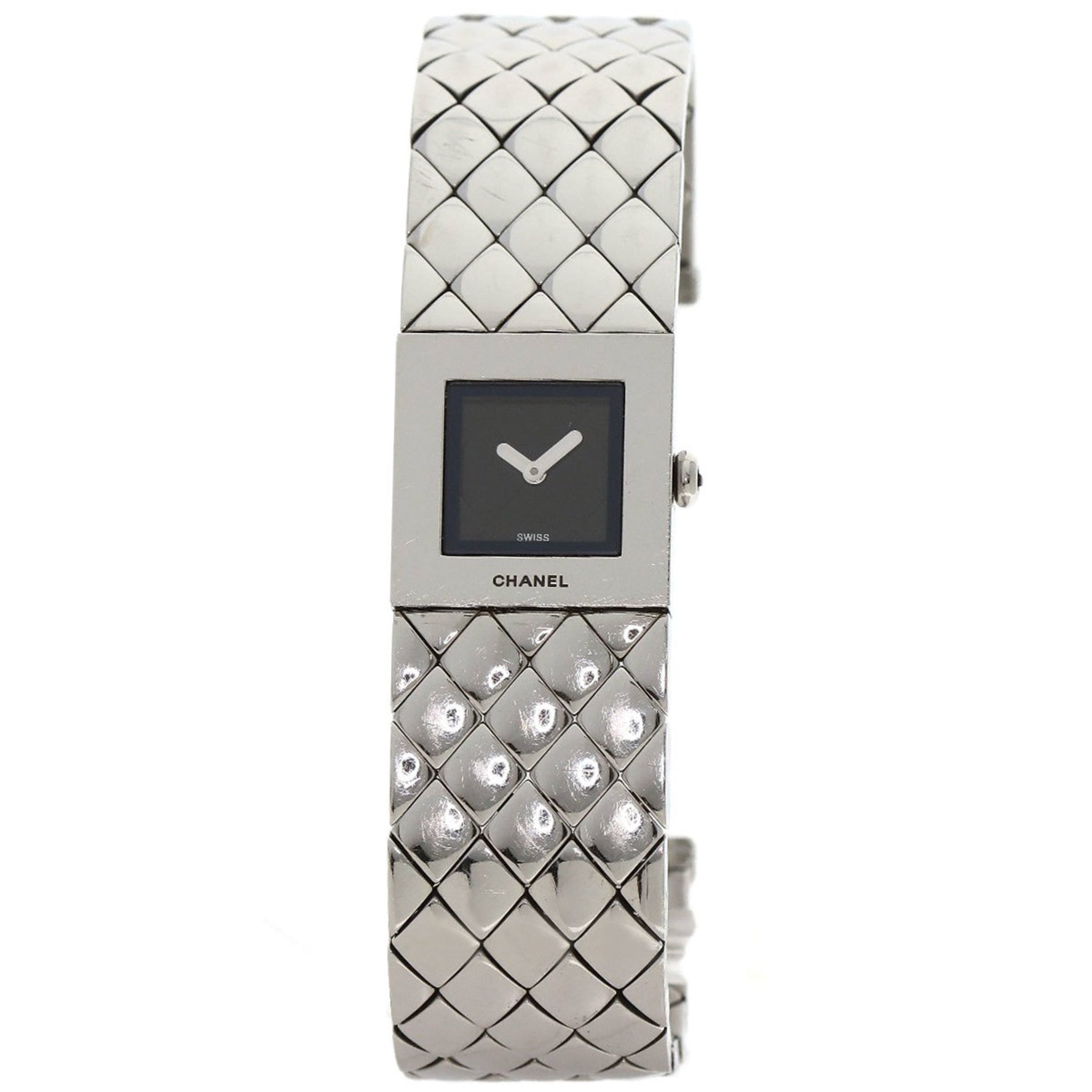Chanel Matelasse Watch Stainless Steel SS Ladies