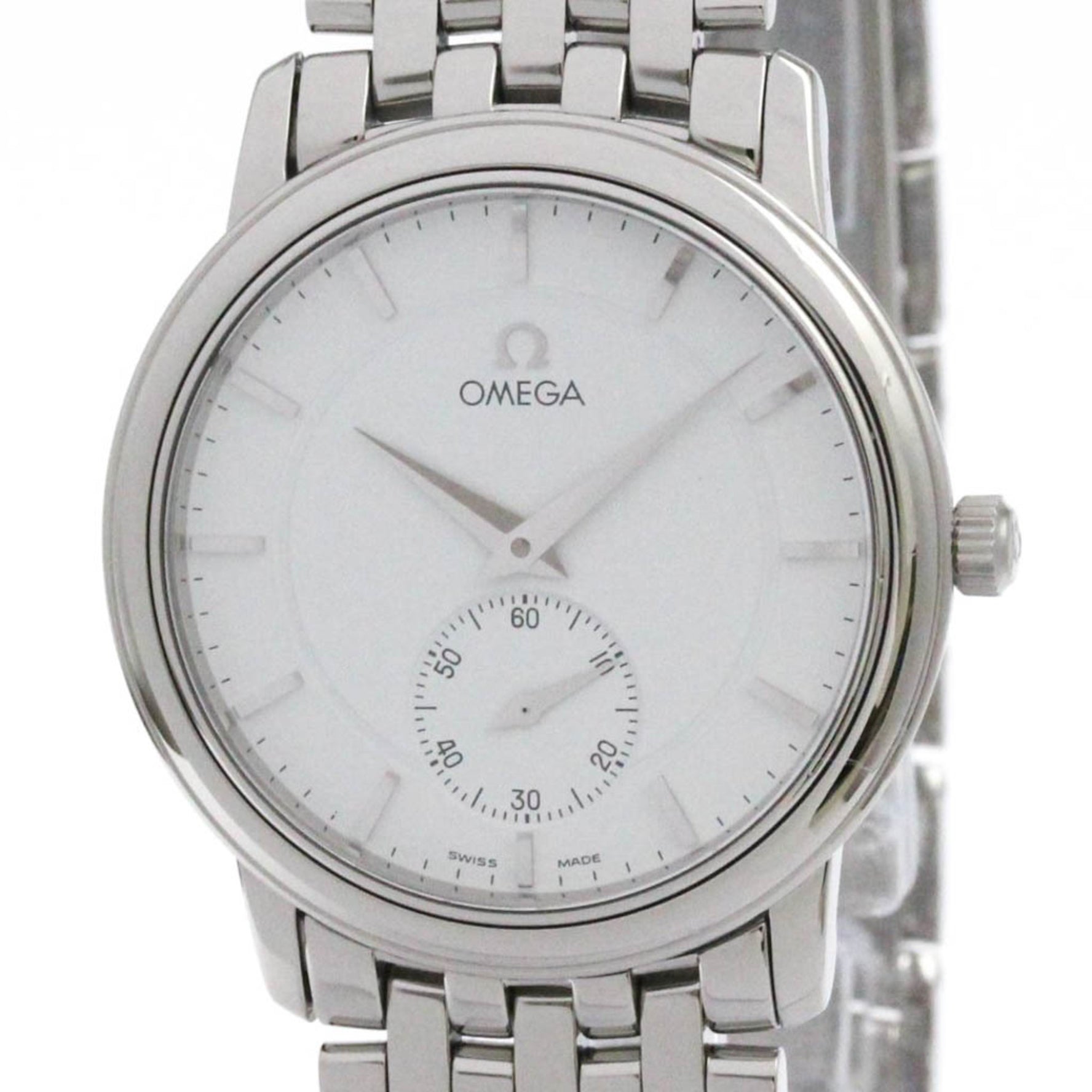 OMEGA De Ville Prestige Steel Hand-Winding Mens Watch 4520.21 Polished