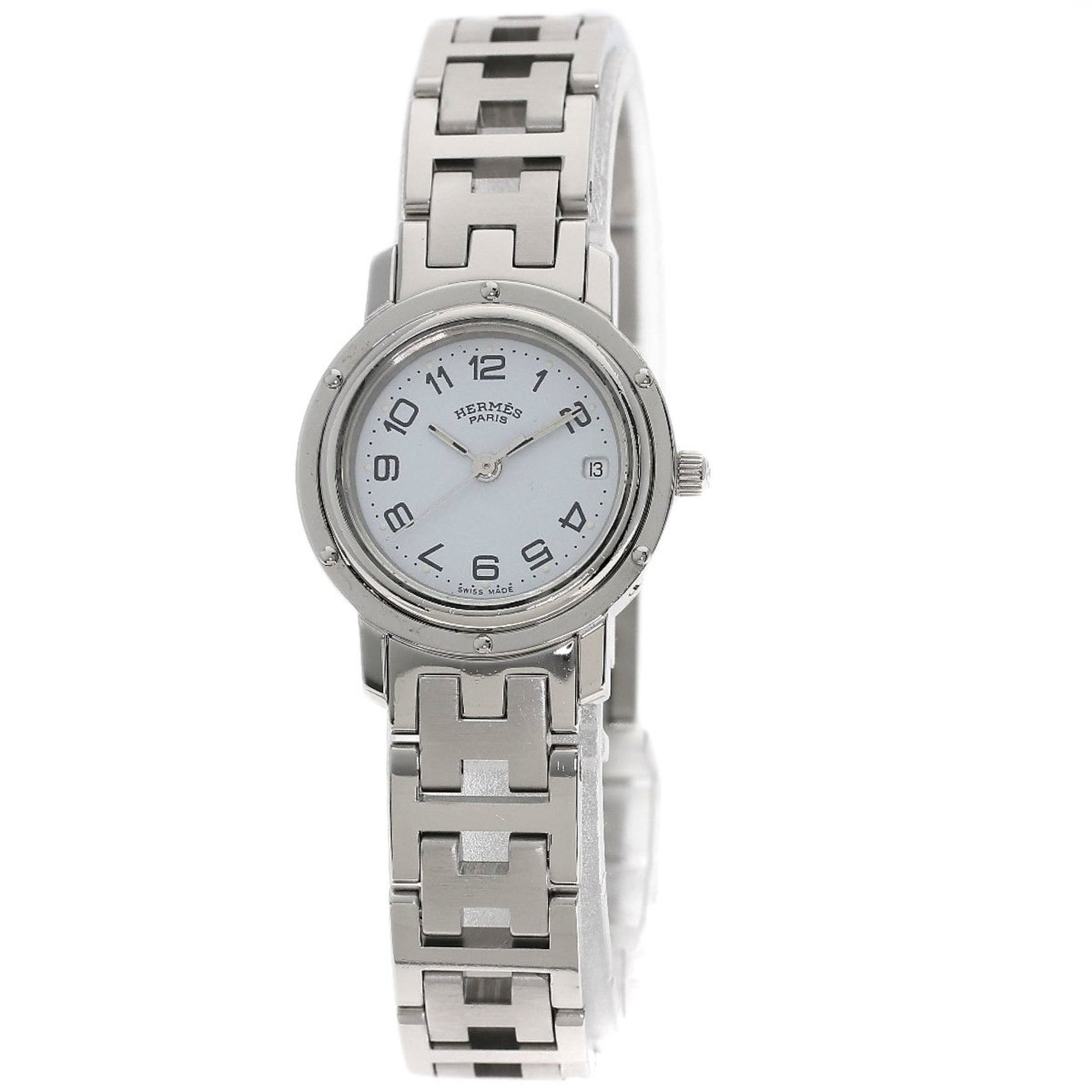 Hermes Hermès Clipper Watch with Old Strap, Stainless Steel/SS