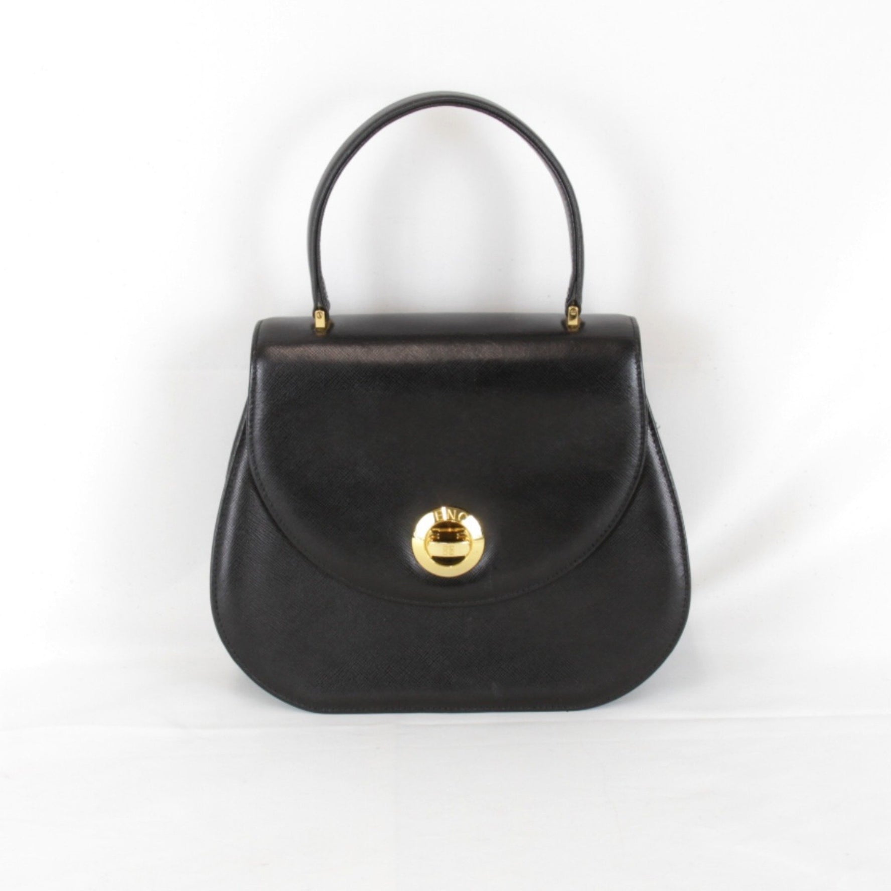 GIVENCHY Mini Turnlock Handbag in Black Leather for Women
