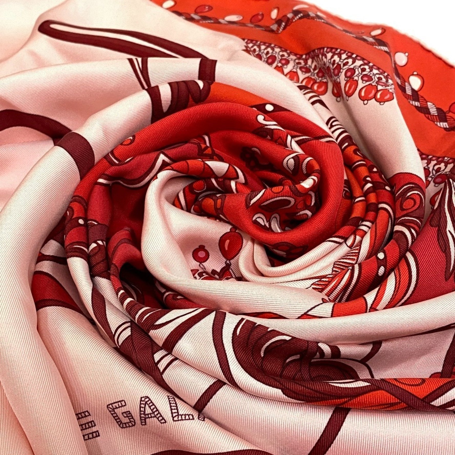 HERMES Carre 90 COUPE DE GALA Scarf Orange