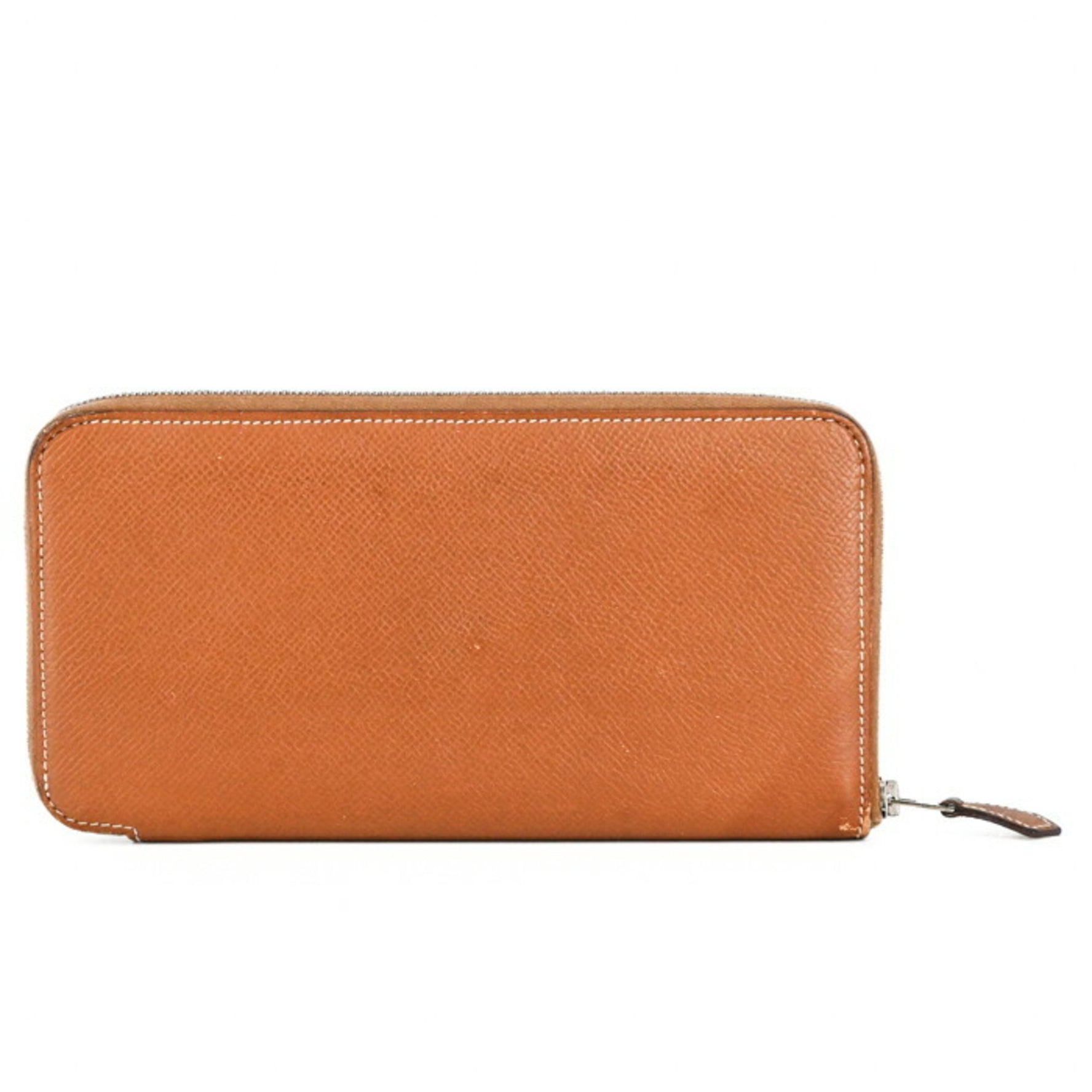 HERMES Azap Long Silk-in Wallet, Epsom Silk, Gold and Pink
