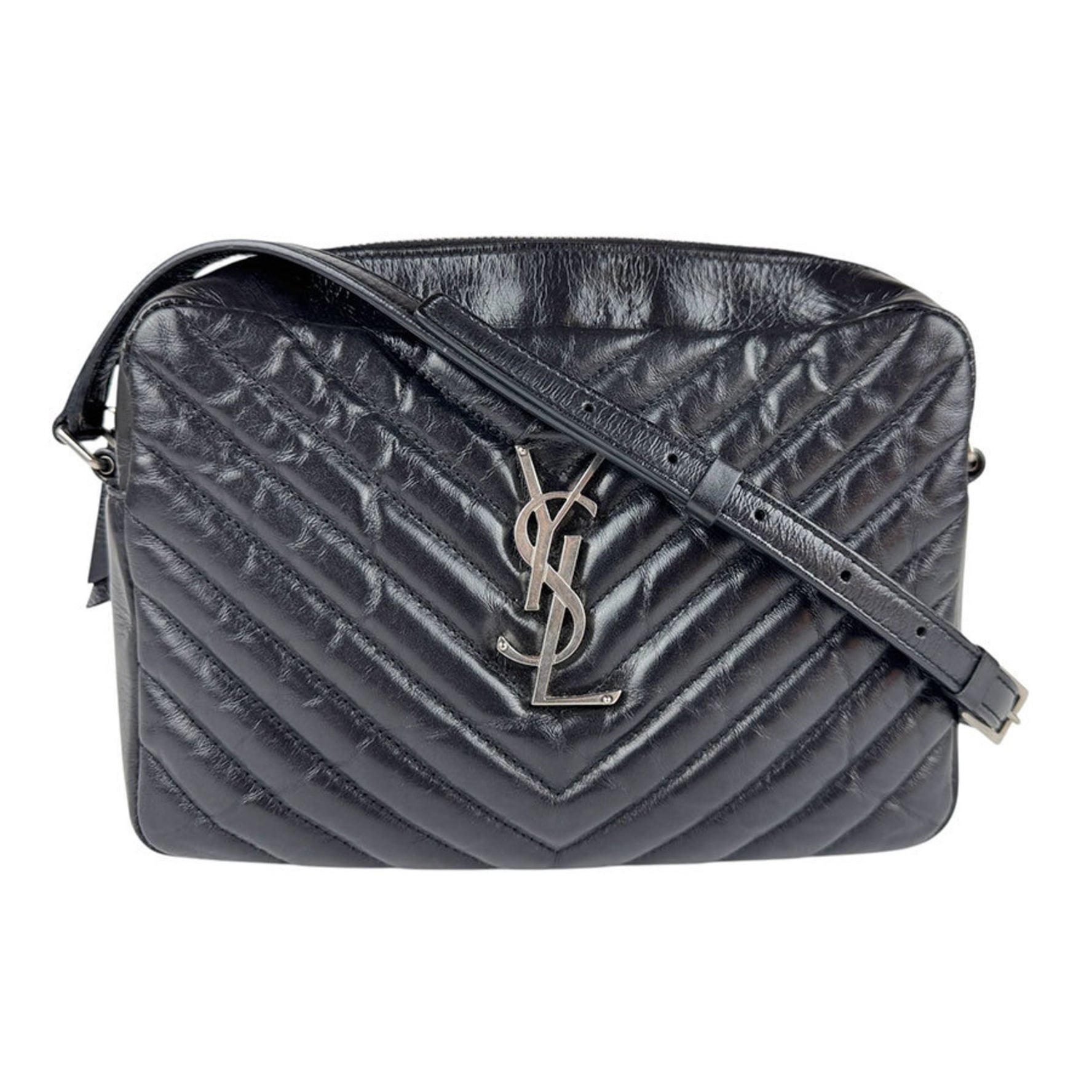 Saint Laurent shoulder bag leather silver