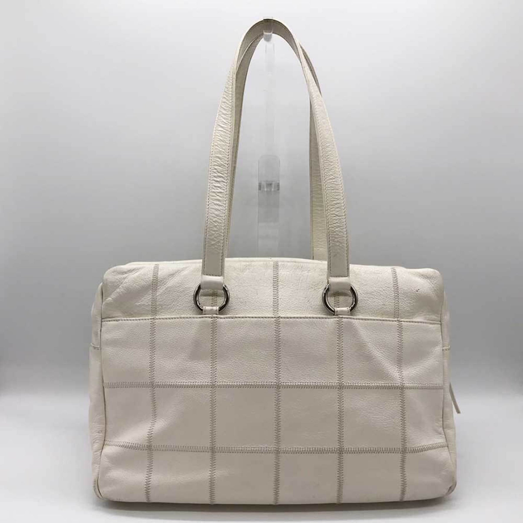 CHANEL Boston bag chocolate bar leather