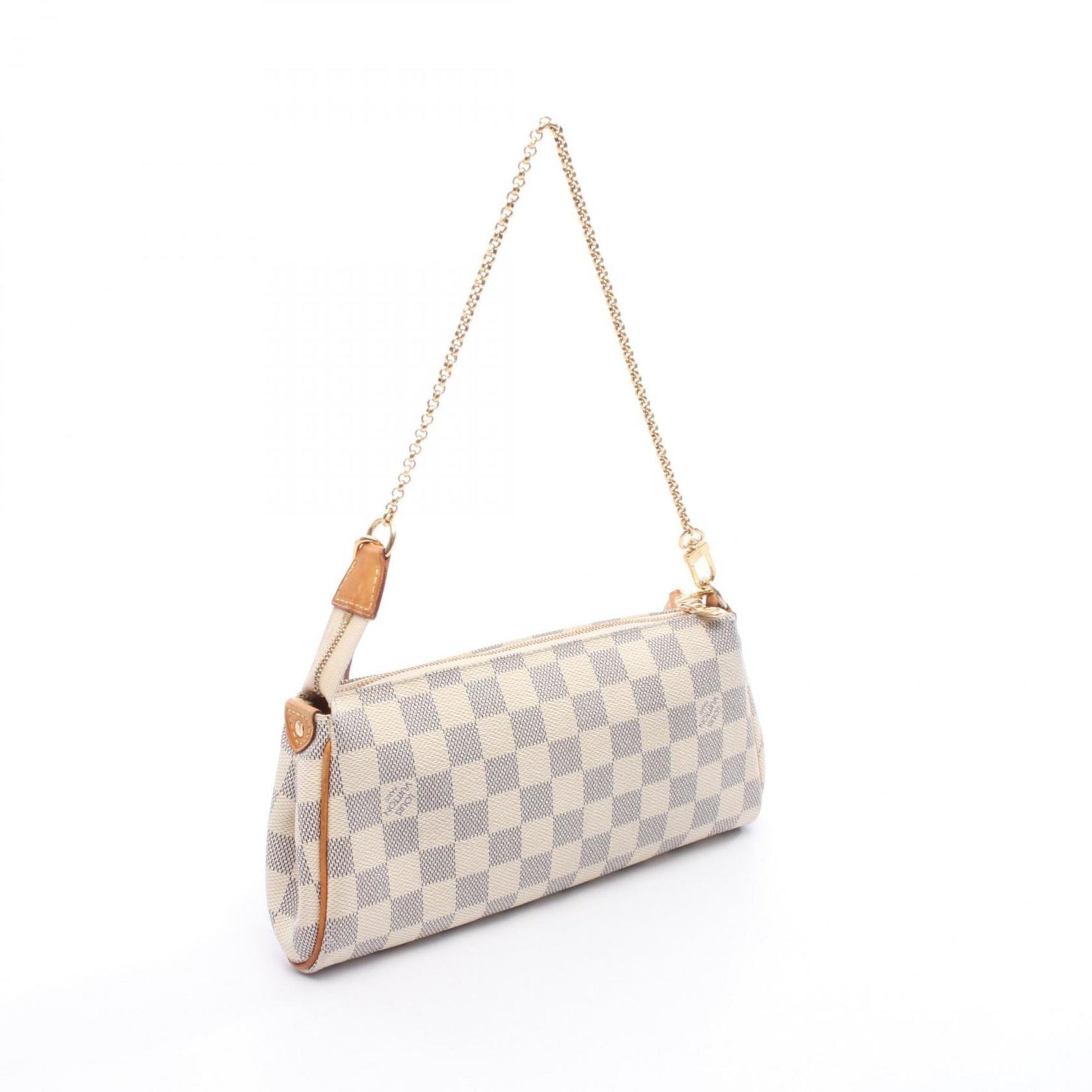 Louis Vuitton Eva Handbag, Coated Canvas and Leather, Damier Azur
