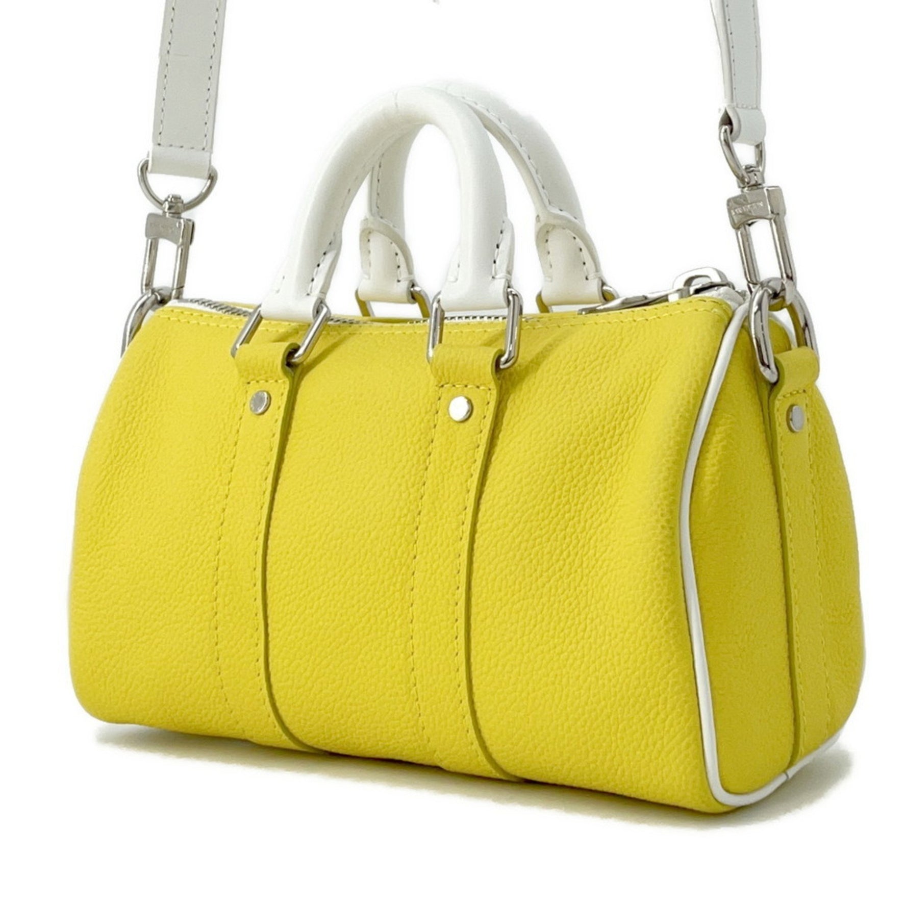 Louis Vuitton Handbag Keepall XS Taurillon Leather Shoulder Bag White