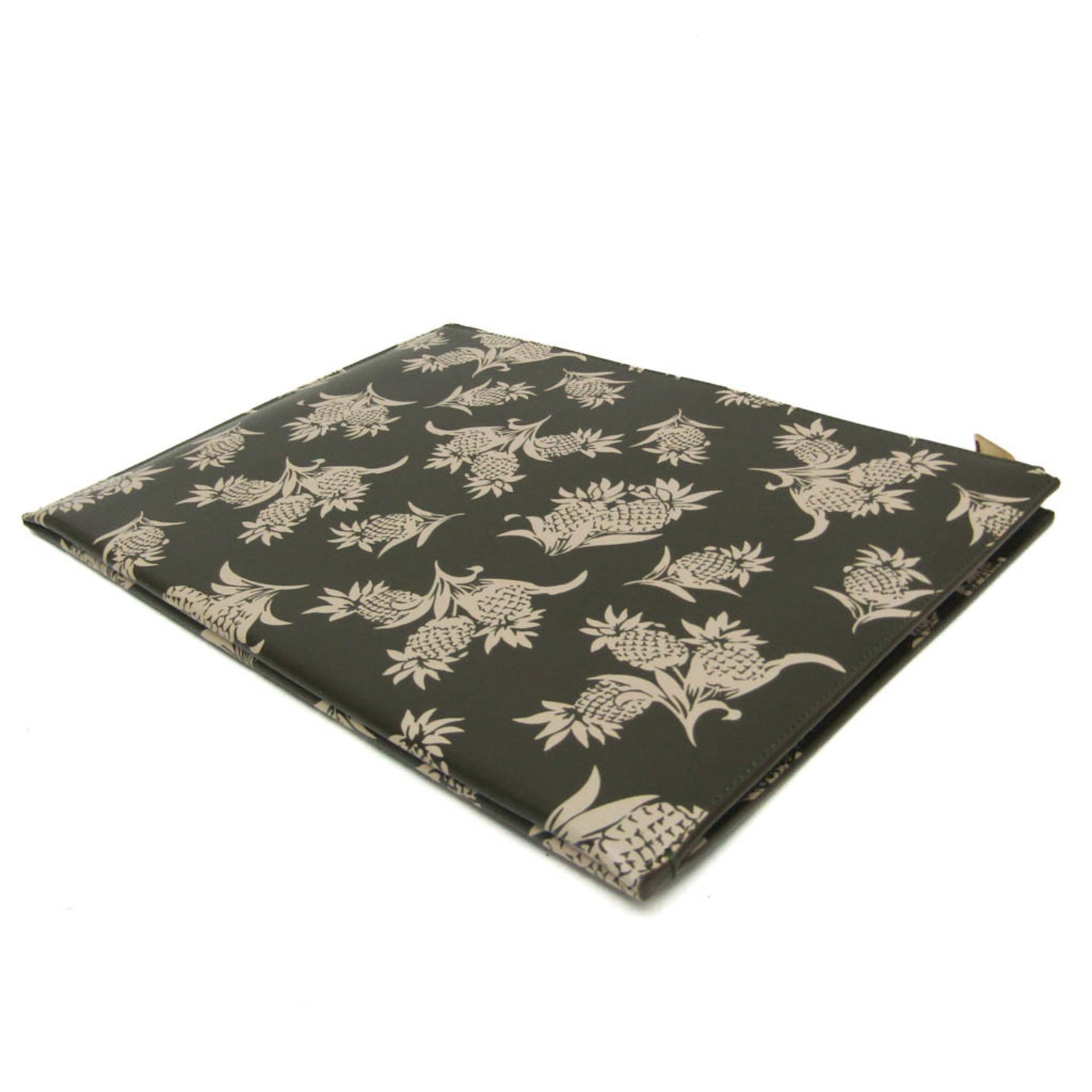 Saint Laurent Pineapple Pattern Leather Clutch Bag Beige,Khaki