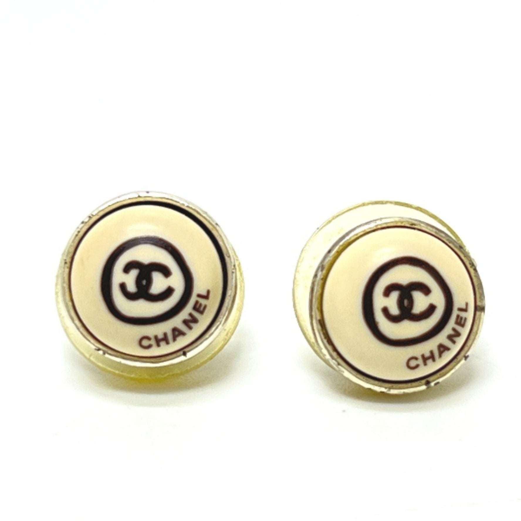 CHANEL Vintage Coco Mark Accessory Earrings, Metal