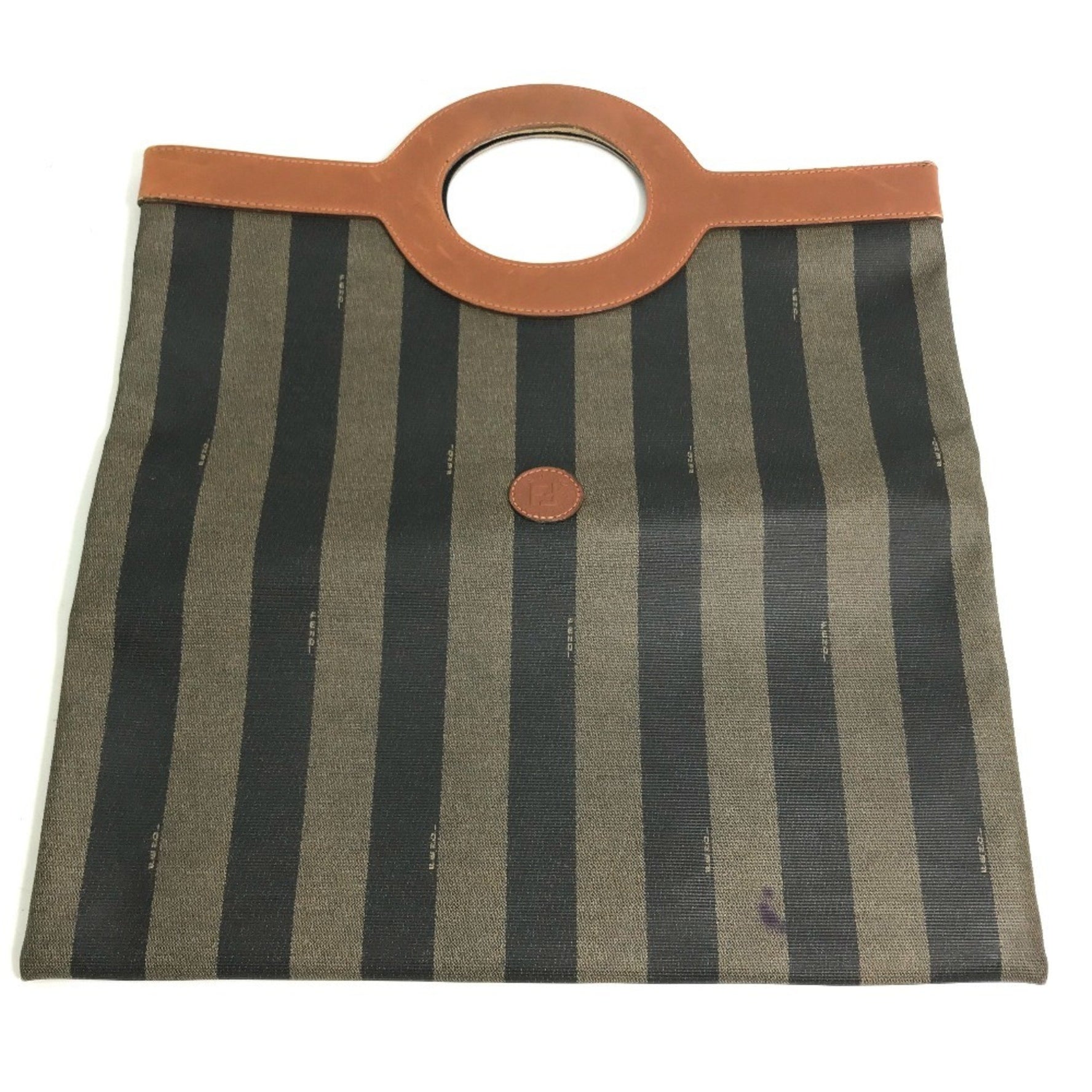 FENDI Pecan Bifold Clutch Bag in PVC/Leather, Green