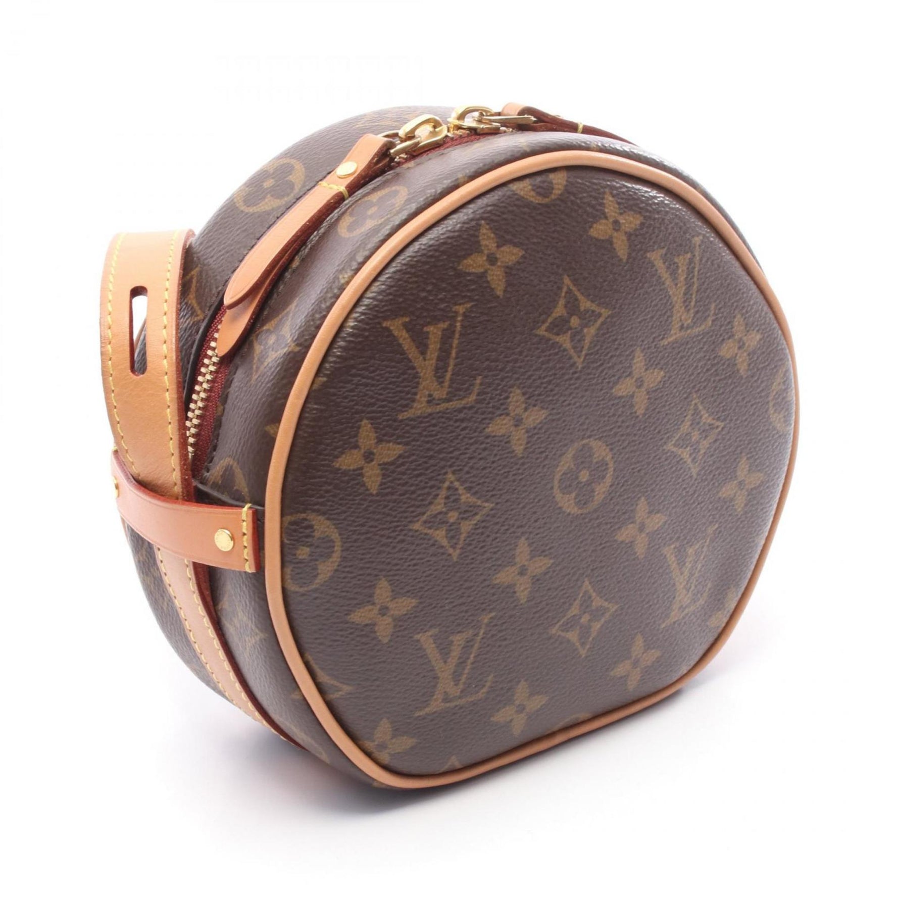 Louis Vuitton Boite Chapeau Souple PM Shoulder Bag in Coated Canvas and Leather with Monogram Design, Brown