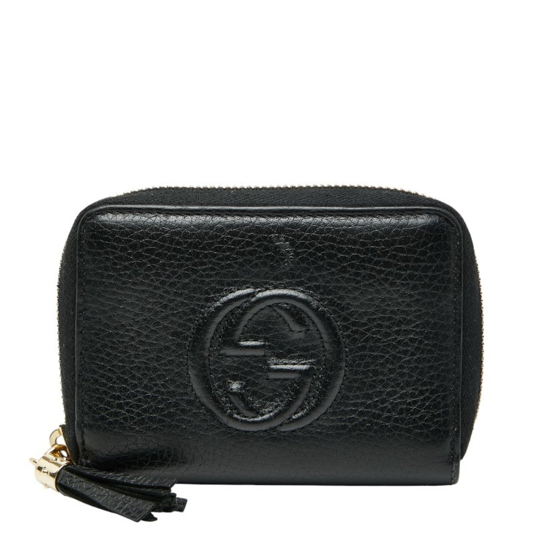 Gucci Soho Interlocking G Zip-Around Wallet/Coin Case Leather