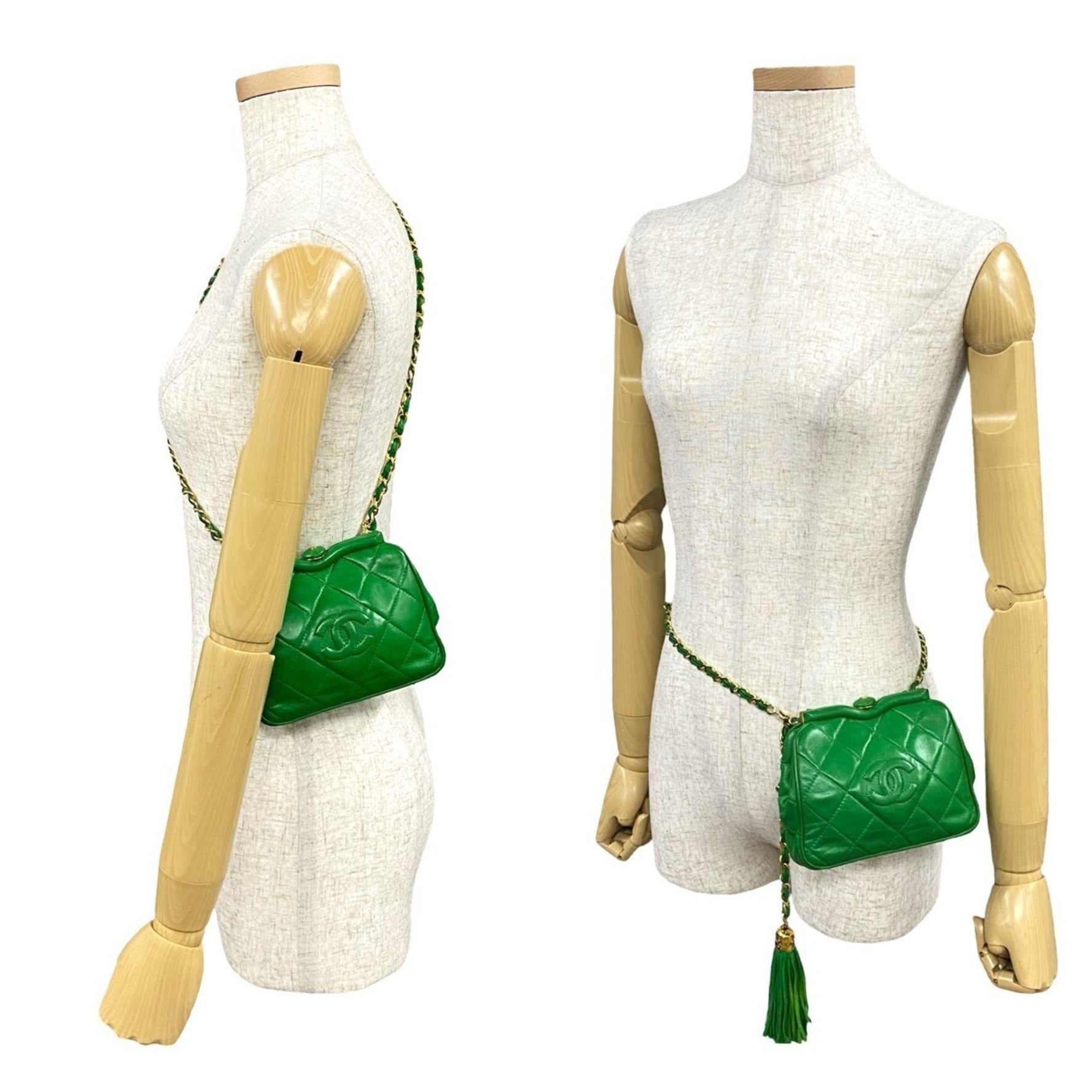 CHANEL Coco Tassel Lambskin Shoulder Bag/Waist Bag