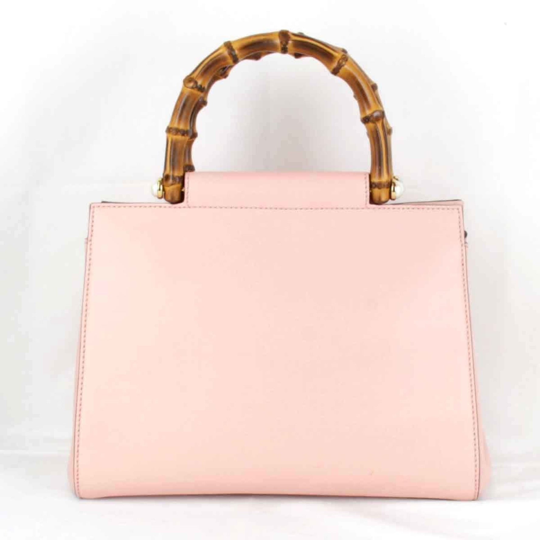 GUCCI Bamboo Handle Handbag Leather