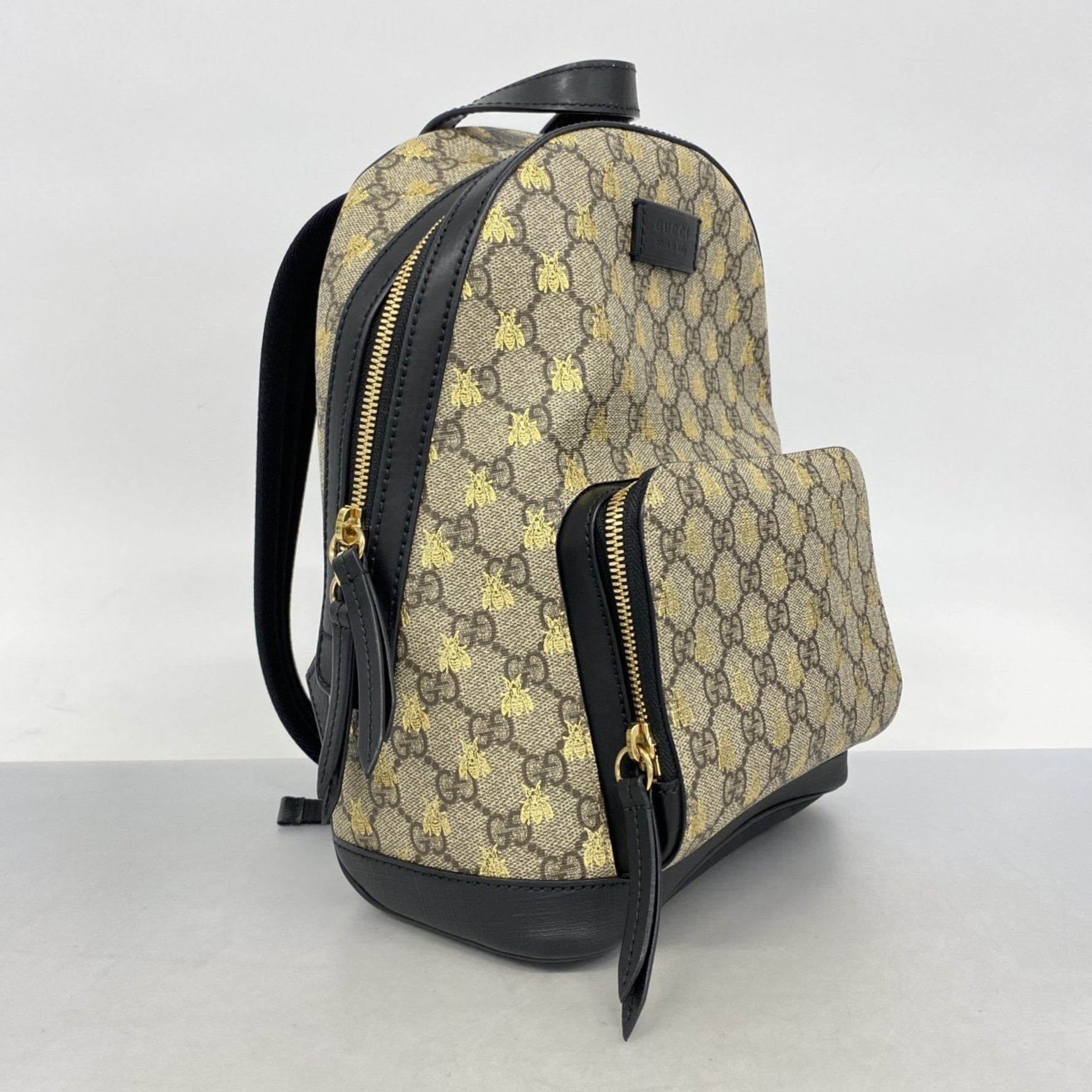 Gucci GG Supreme Bee Backpack Brown/Black