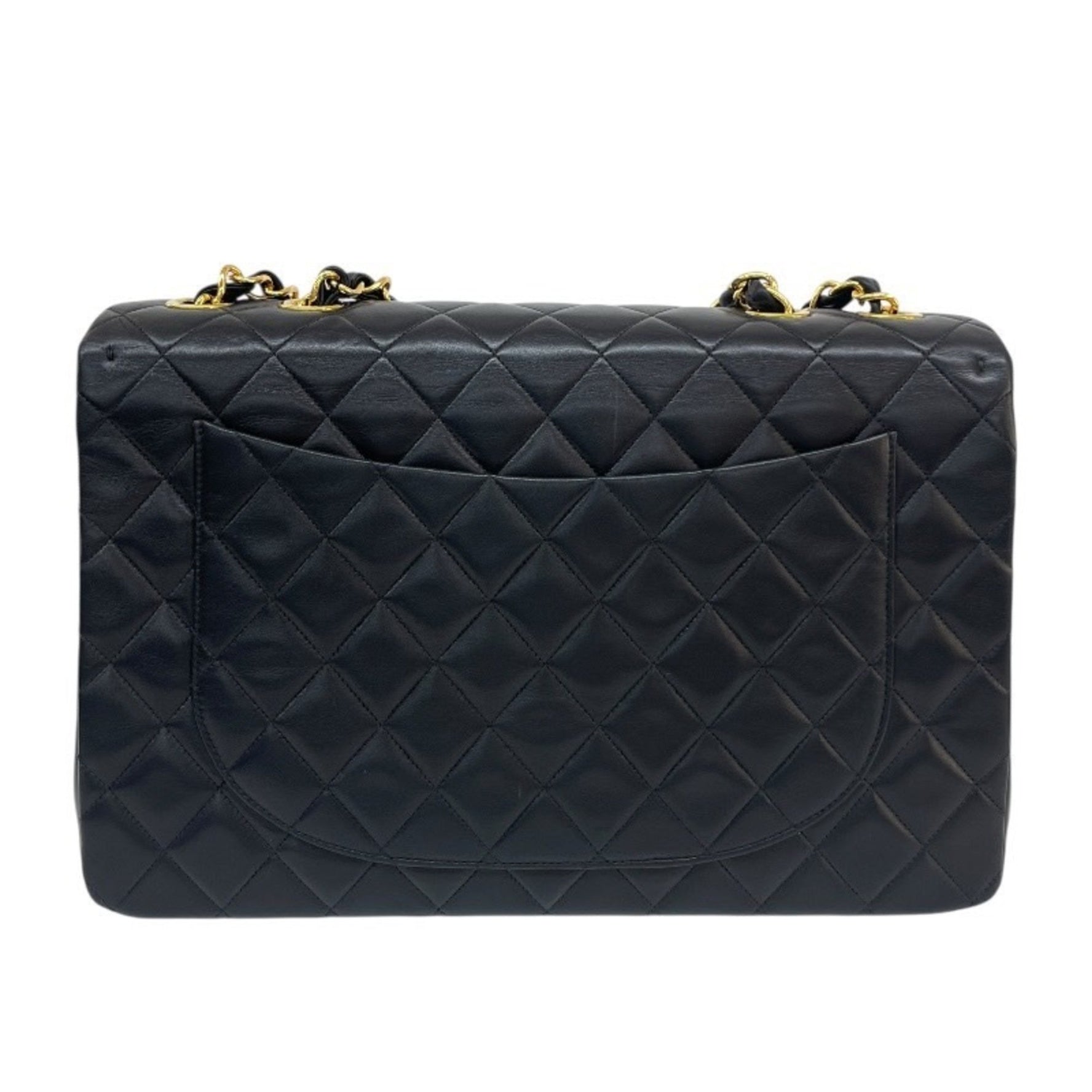 CHANEL Deca Matelasse 34 Shoulder Bag, Lambskin, Double Chain Bag