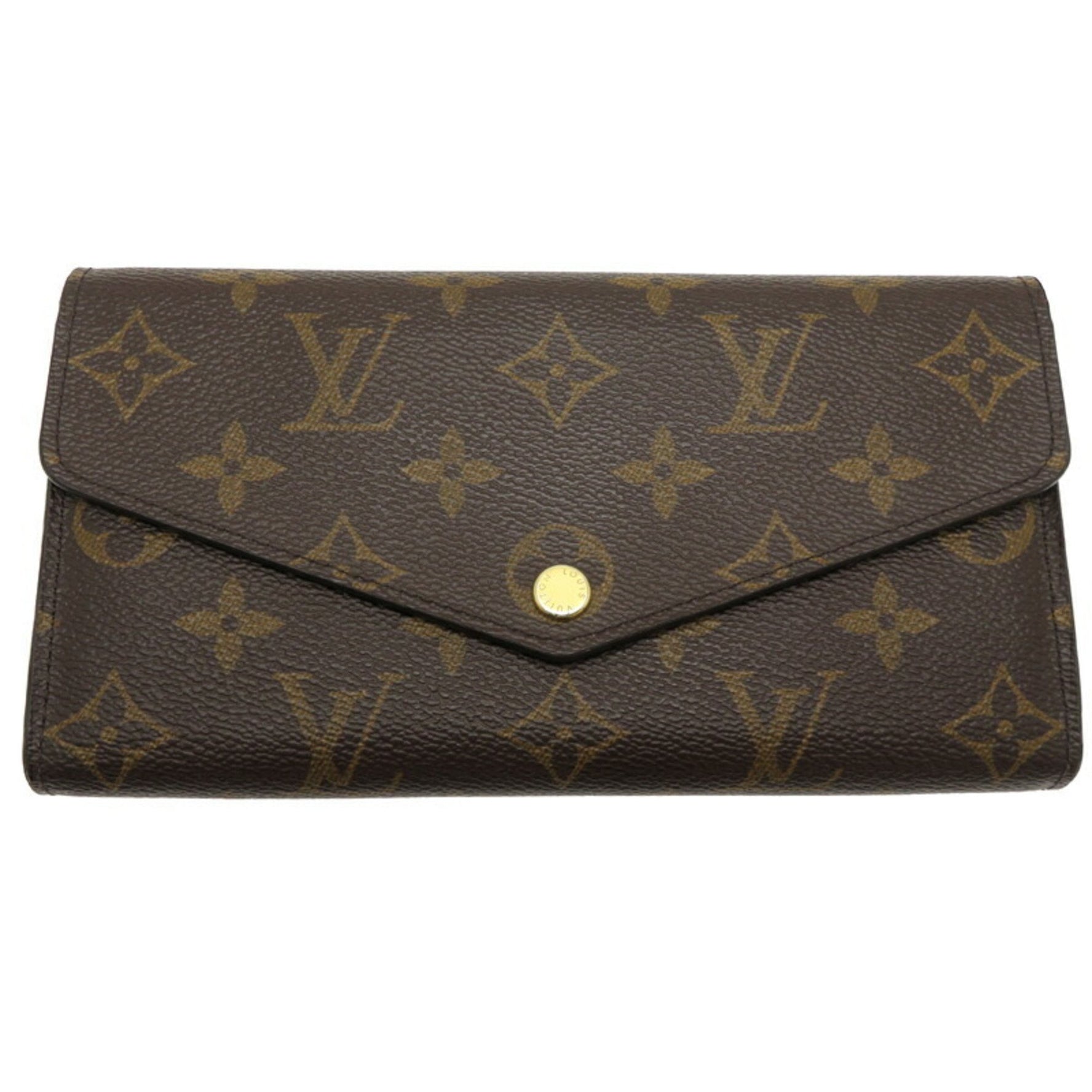 Louis Vuitton Portefeuille Sarah and Men's Long Wallet Monogram Brown