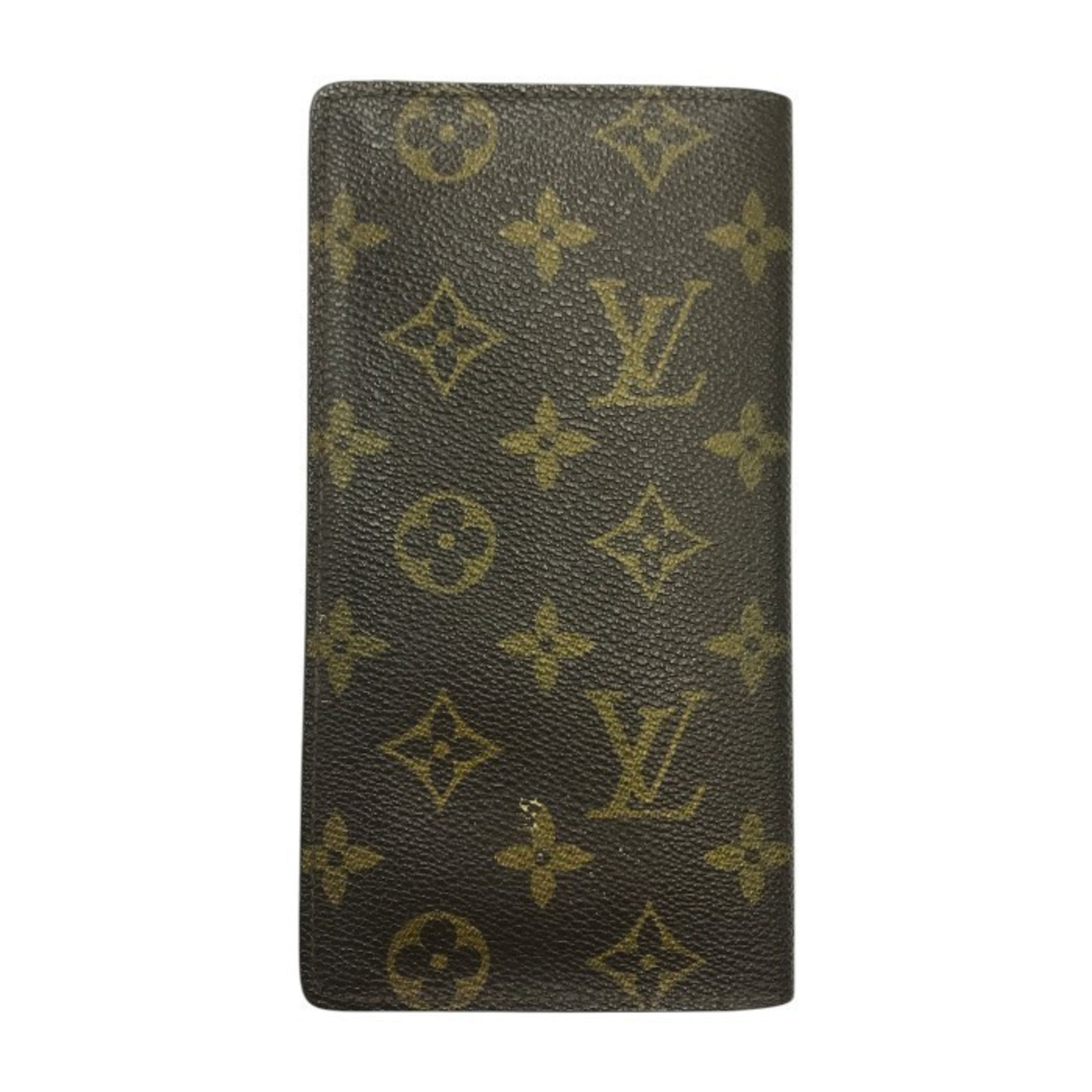 Louis Vuitton Monogram Porte Carte Credit Long Wallet Brown