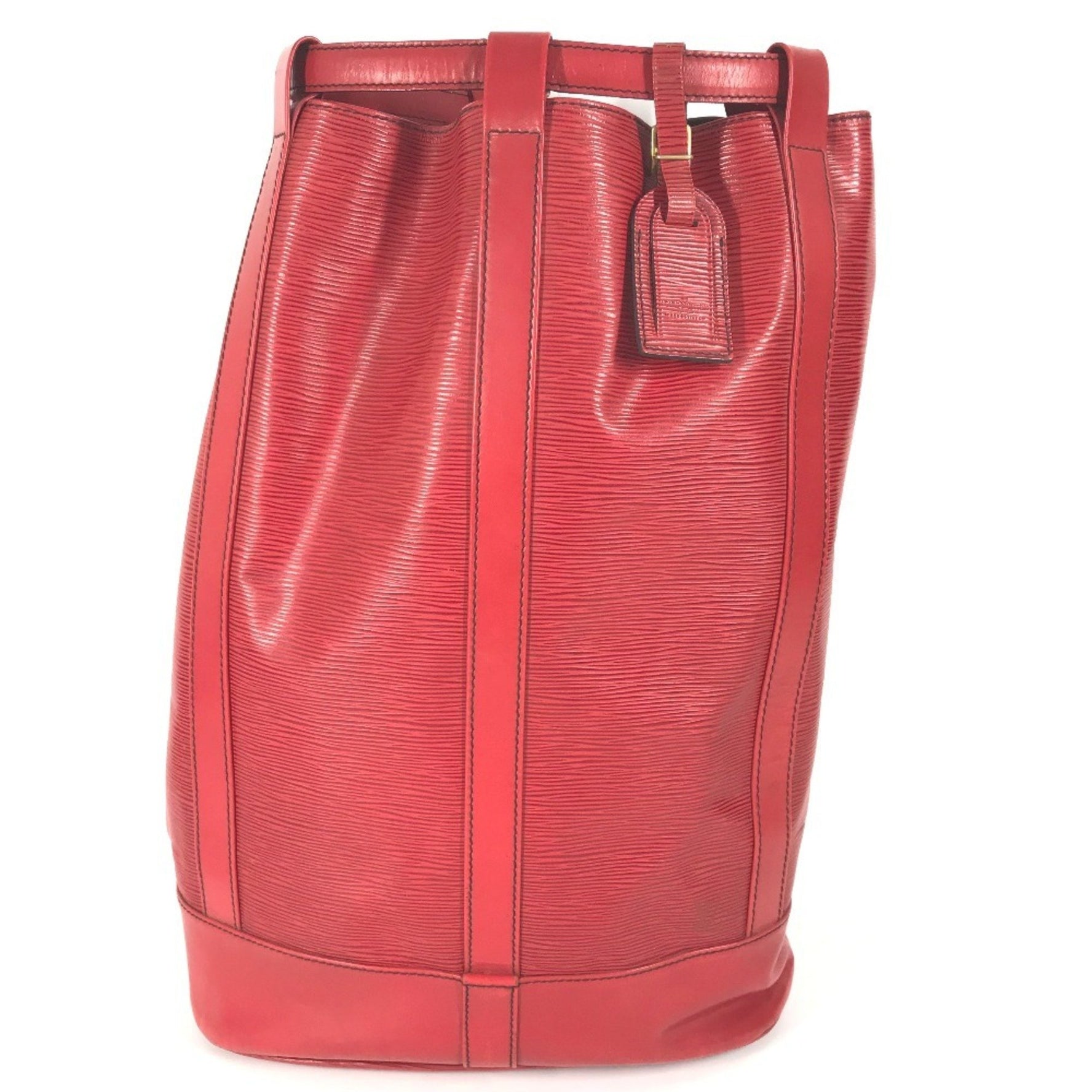 Louis Vuitton Epi Randonne GM Shoulder Bag, Leather, Castilian Red, Red