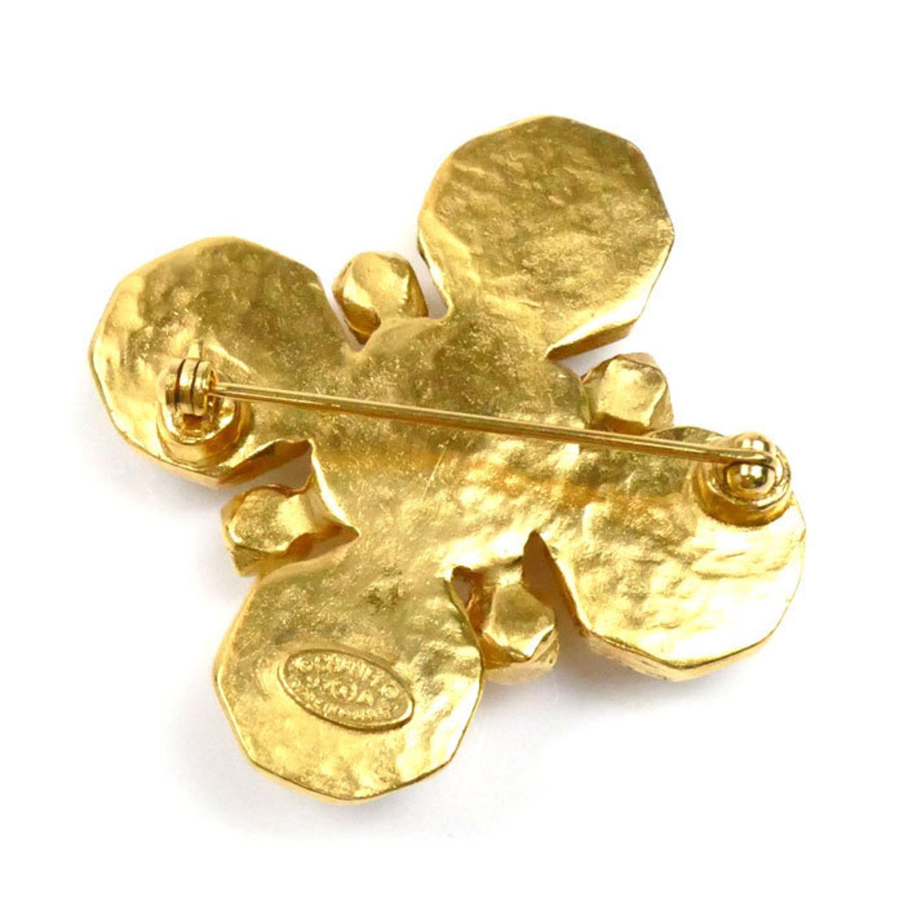 CHANEL Metal Coco Mark Fake Pearl Brooch for Women