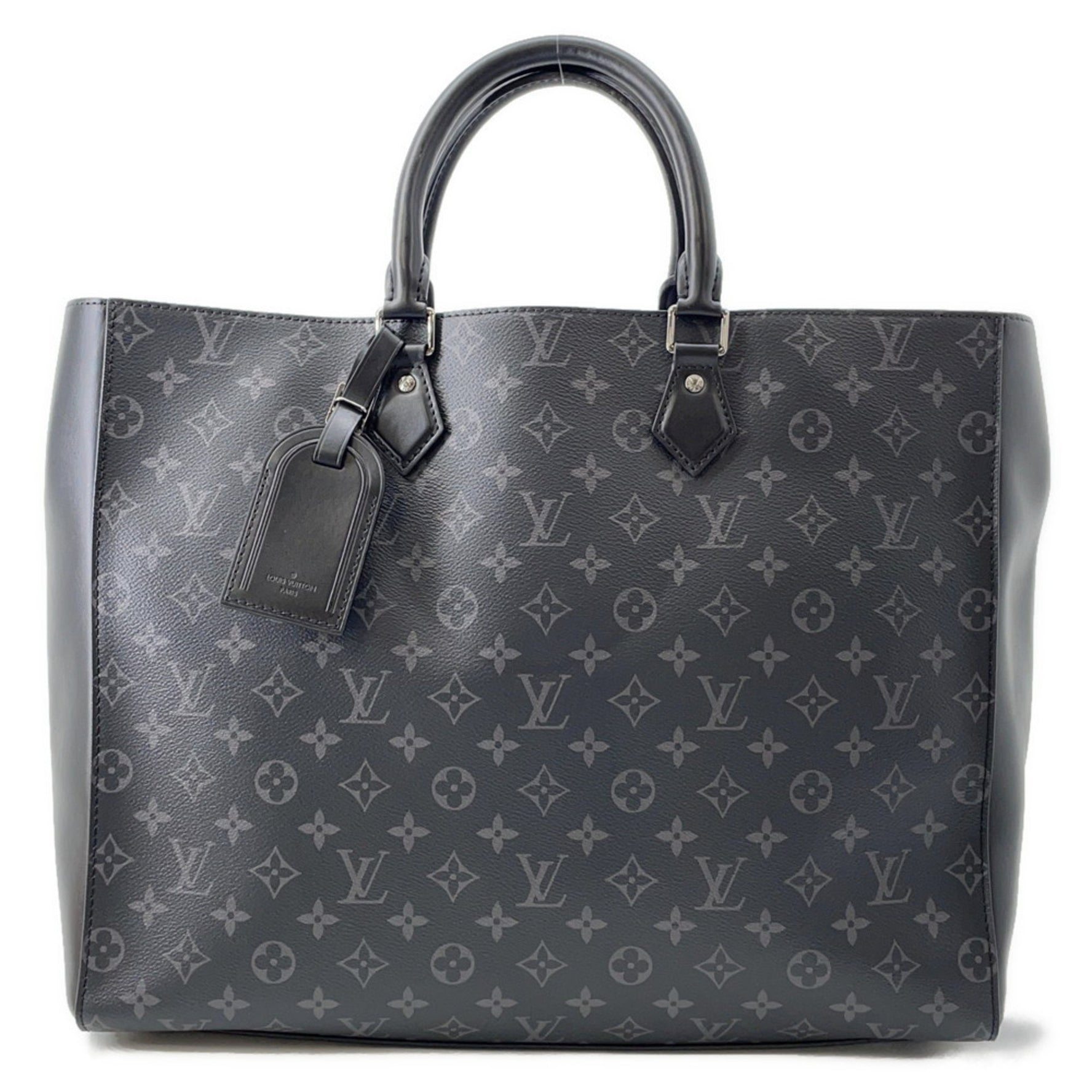 Louis Vuitton Monogram Eclipse Grand Sac Tote Bag LOUIS VUITTON Black Men's