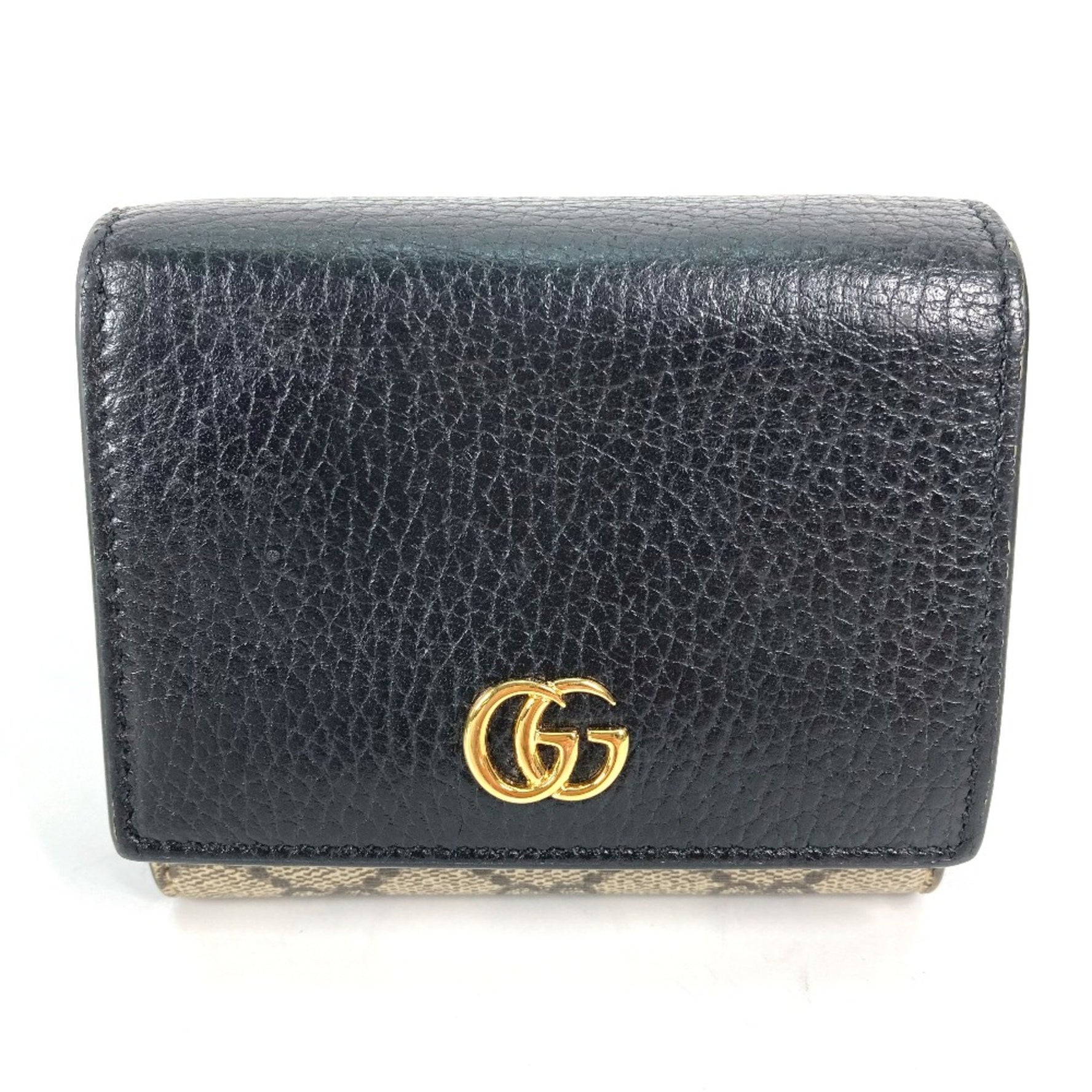 Gucci GG Supreme Compact wallet Folded wallet Black