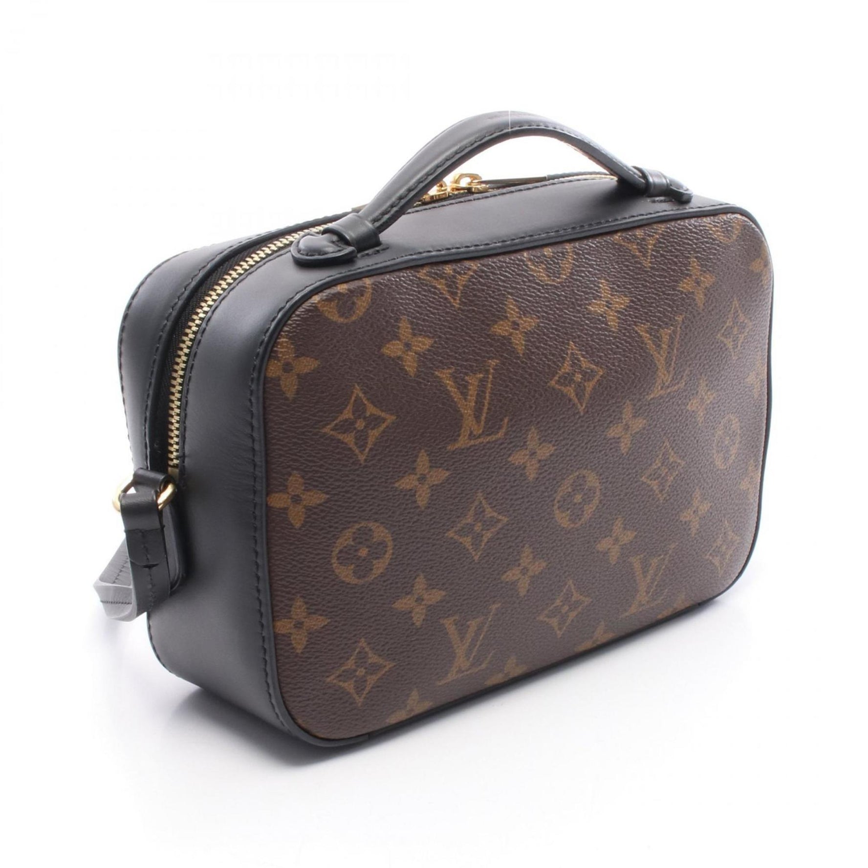 Louis Vuitton Saintonge Shoulder Bag, Coated Canvas and Leather, Monogram, Brown Black