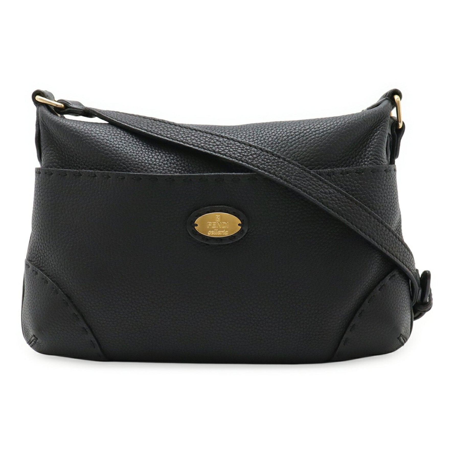 FENDI Selleria Shoulder Bag Pouch Leather