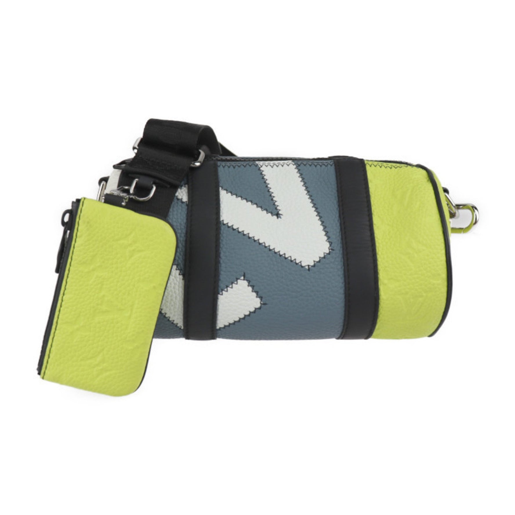 Louis Vuitton Monogram Porochon Shoulder Bag Taurillon Leather Gray x Yellow White Silver Hardware Coin Case Included Daybreak Vuitton