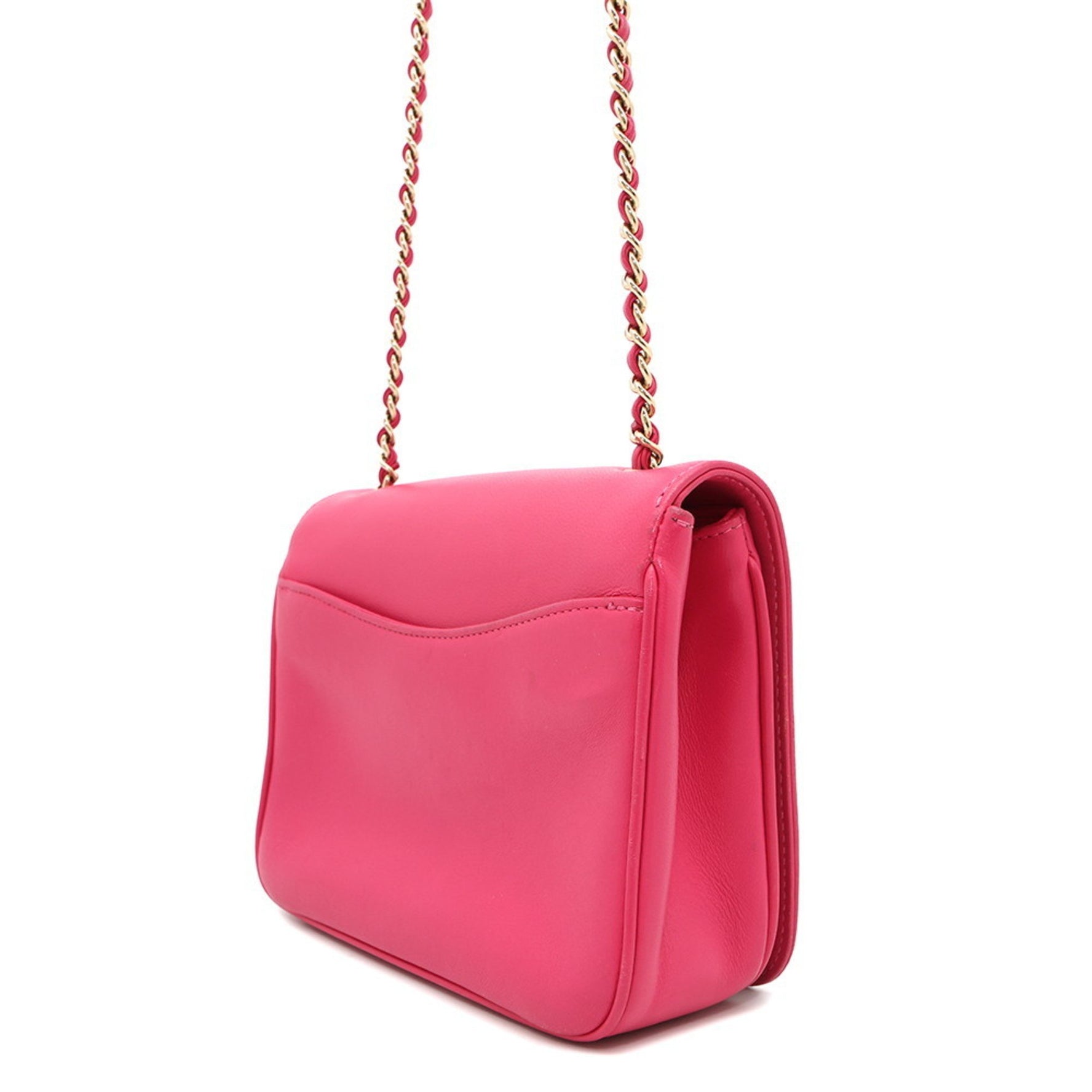 Chanel Chain Shoulder Bag Coco Mark Lambskin