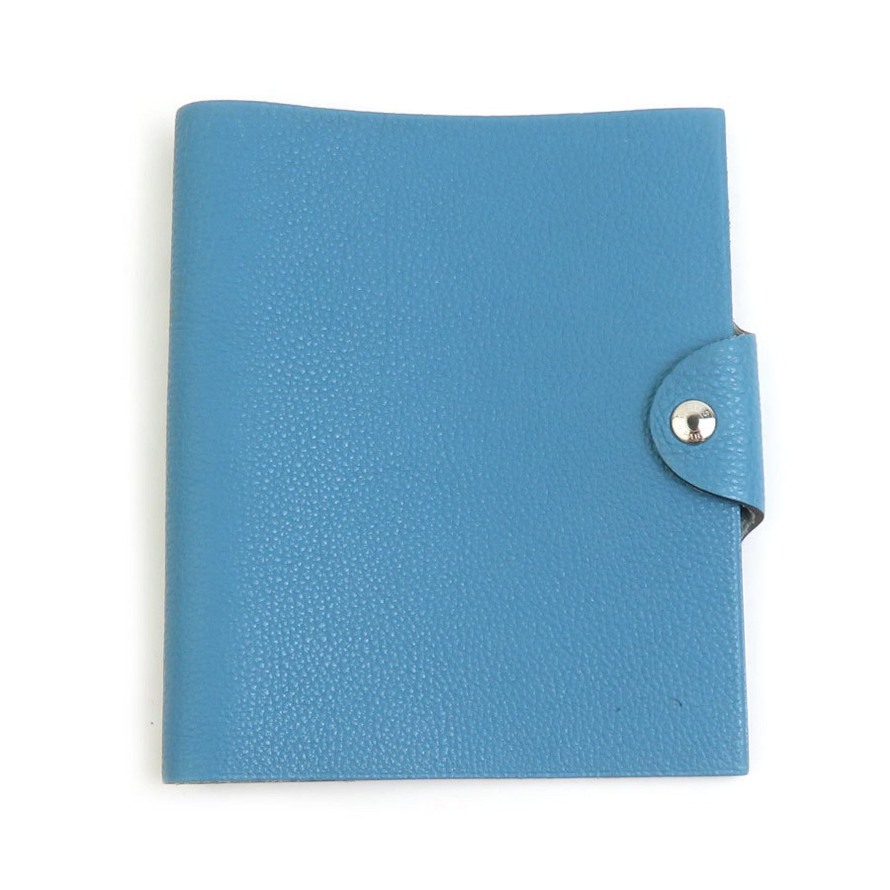 Hermes Notebook Cover Ulysse PM Leather Silver Men's