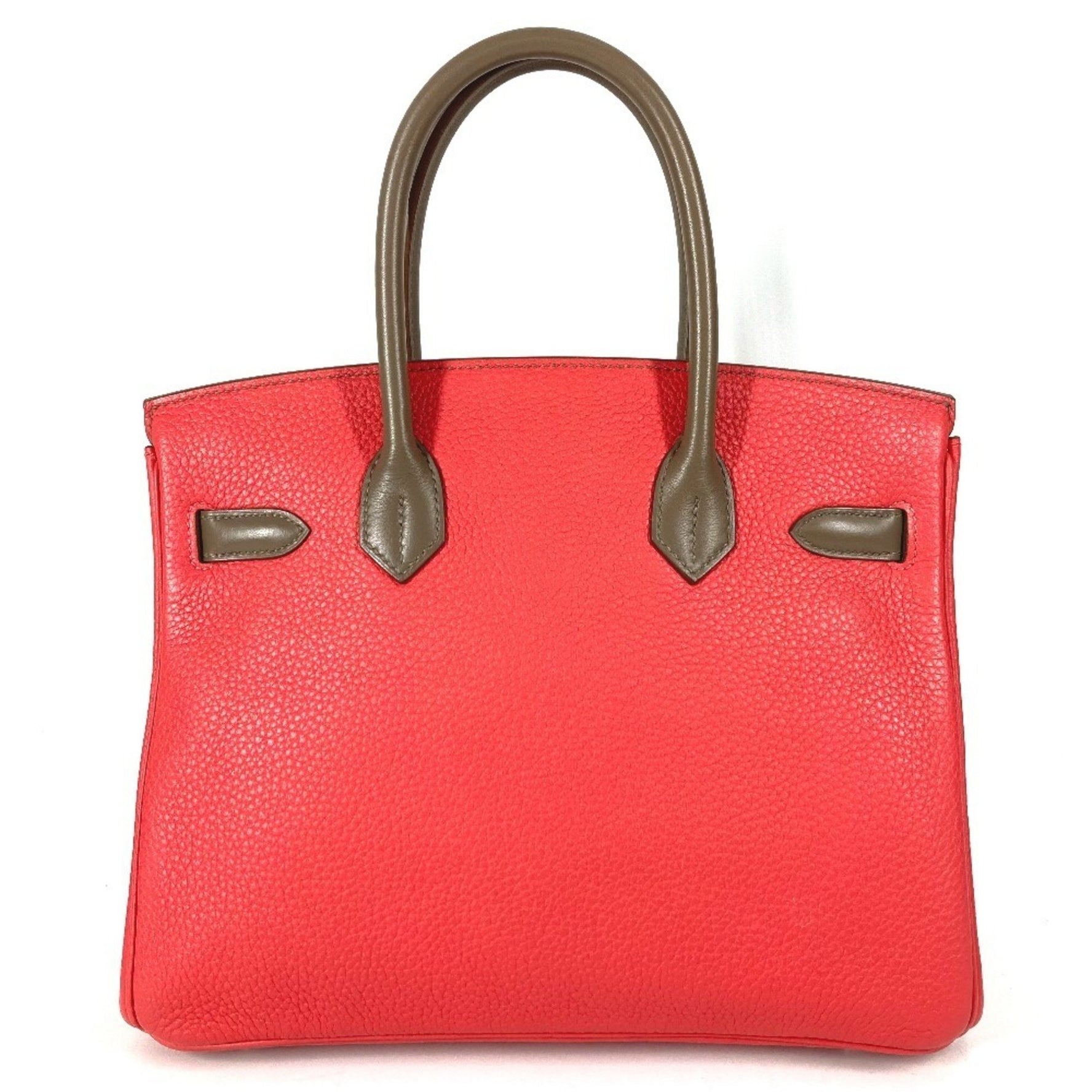 HERMES Birkin 30 Tote Bag Handbag in Taurillon Swift Leather for Men and Women, Etoupe, Argile, Rose Jaipur, Pink