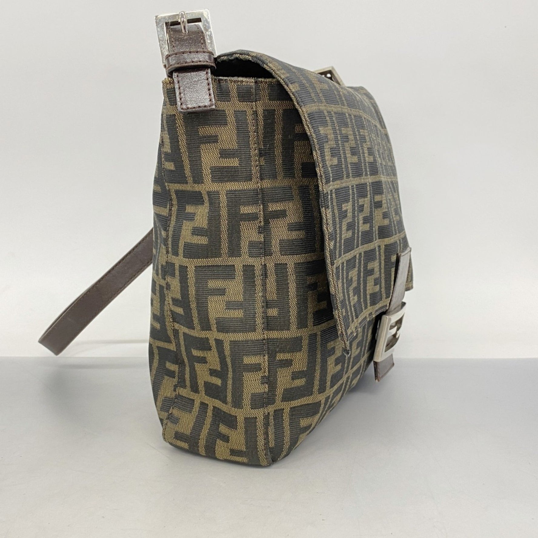 Fendi Zucca Mamma Bucket Shoulder Bag in Nylon Canvas