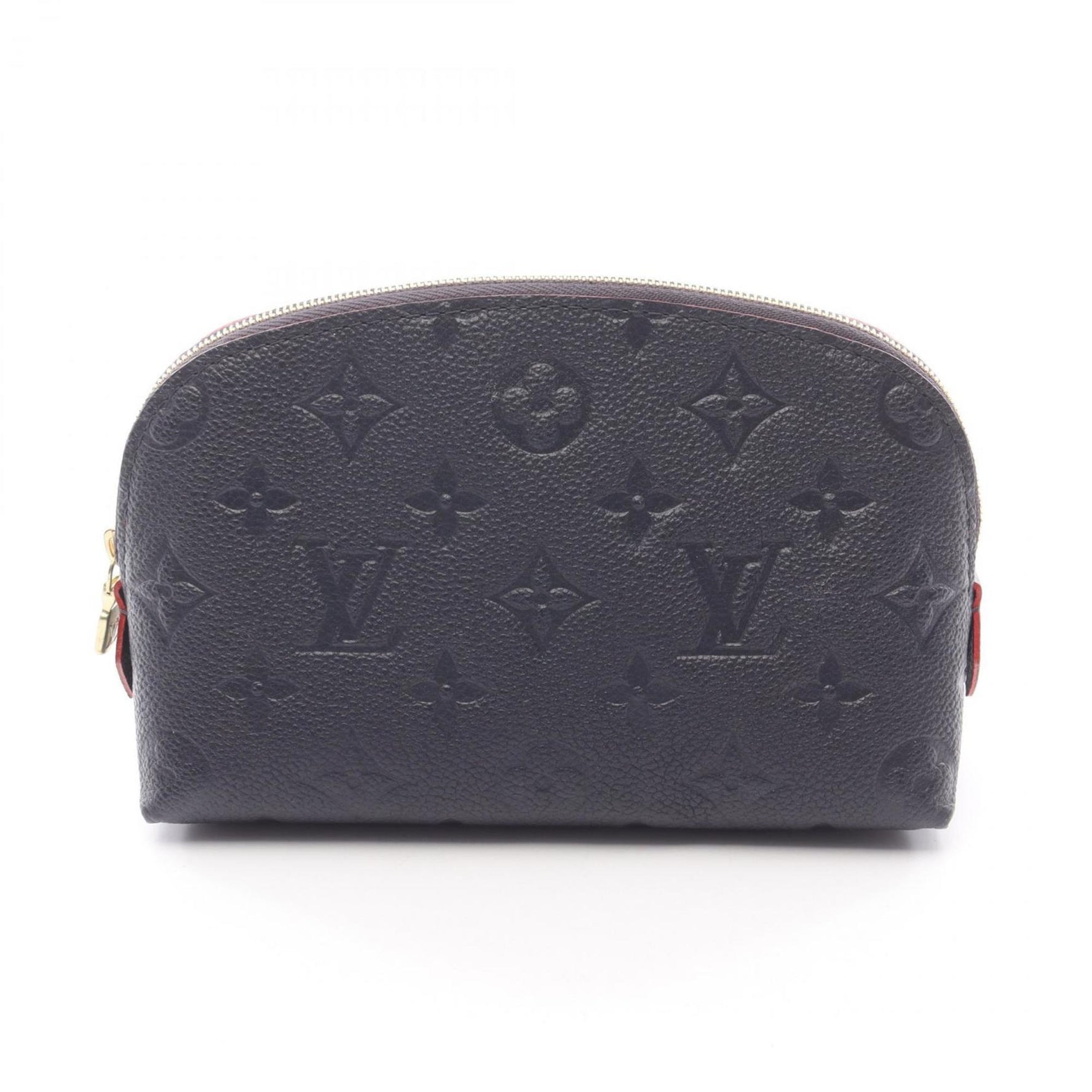 Louis Vuitton Monogram Empreinte Leather Cosmetic Pouch Bag, Navy and Red