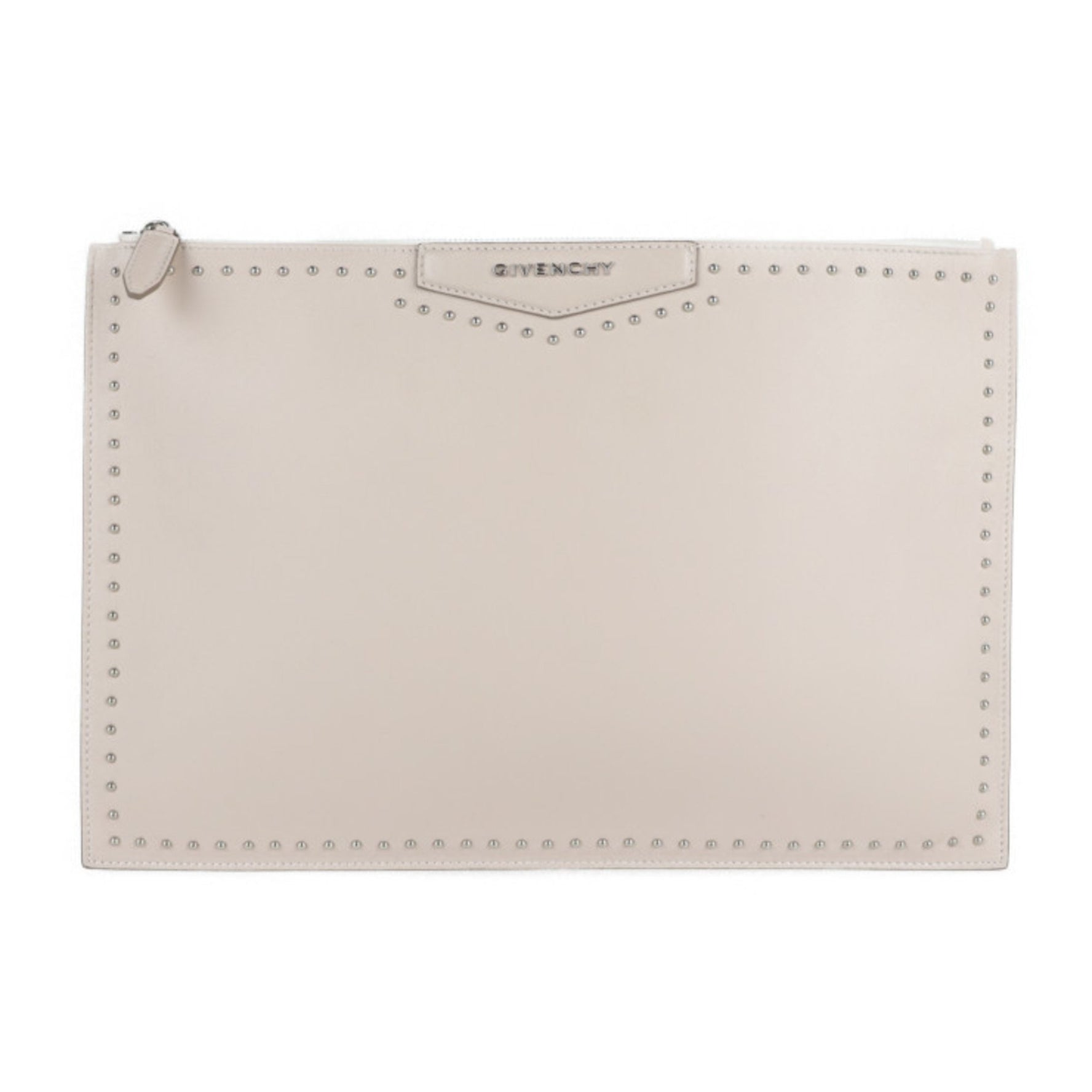 GIVENCHY ANTIGONA POUCH L Antigona Pouch Second Bag Leather Pink Beige Studs Clutch