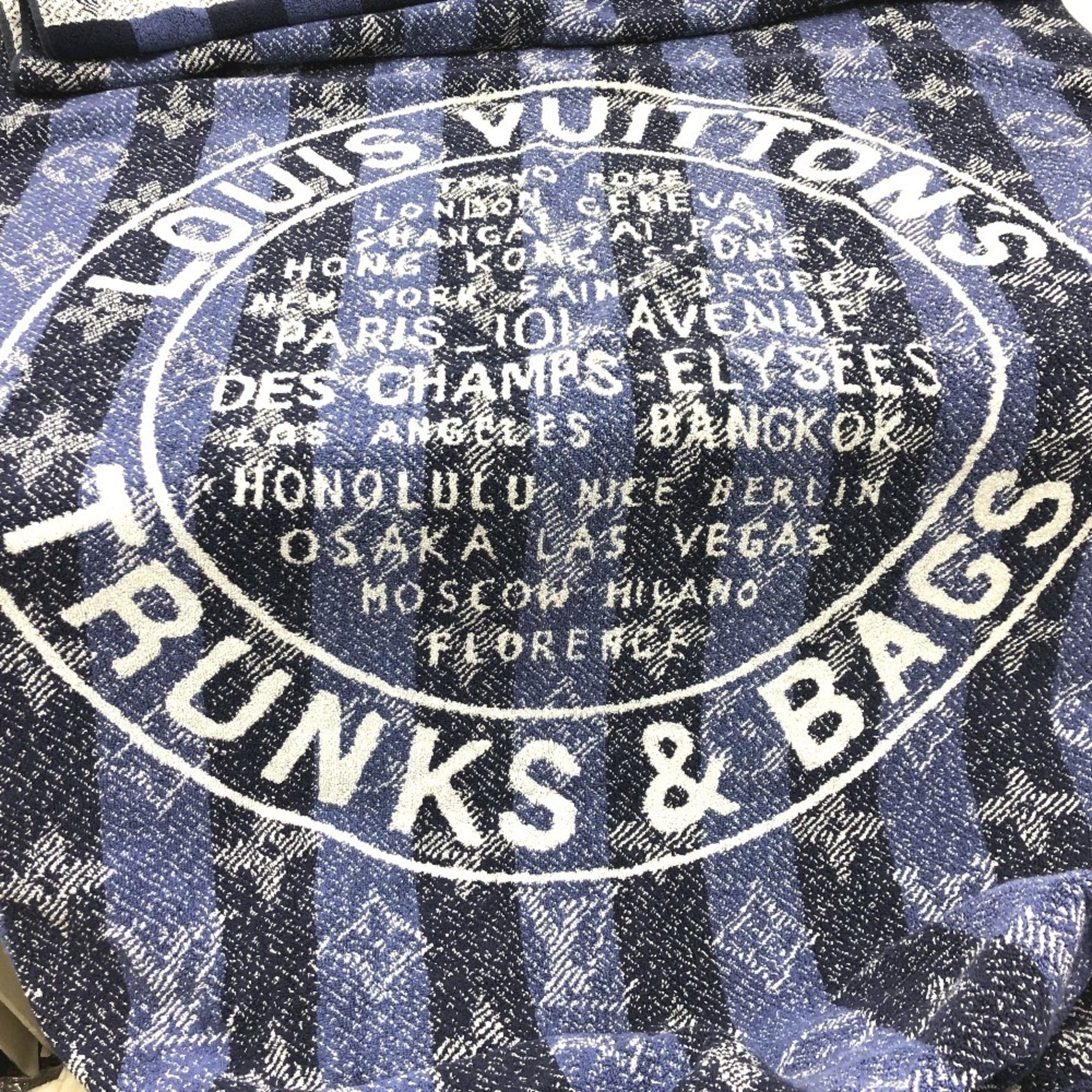 Louis Vuitton Monogram TRUNKS & S Beach Towel Bath Cotton Men's Blue