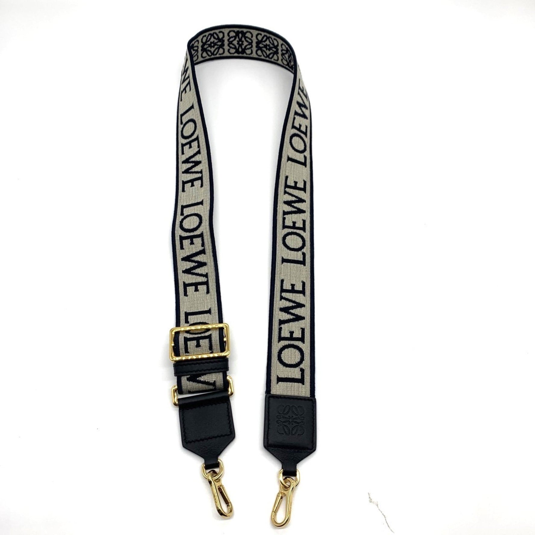 Loewe Anagram Canvas Shoulder Strap, Black, Men's/Women's, Rank A